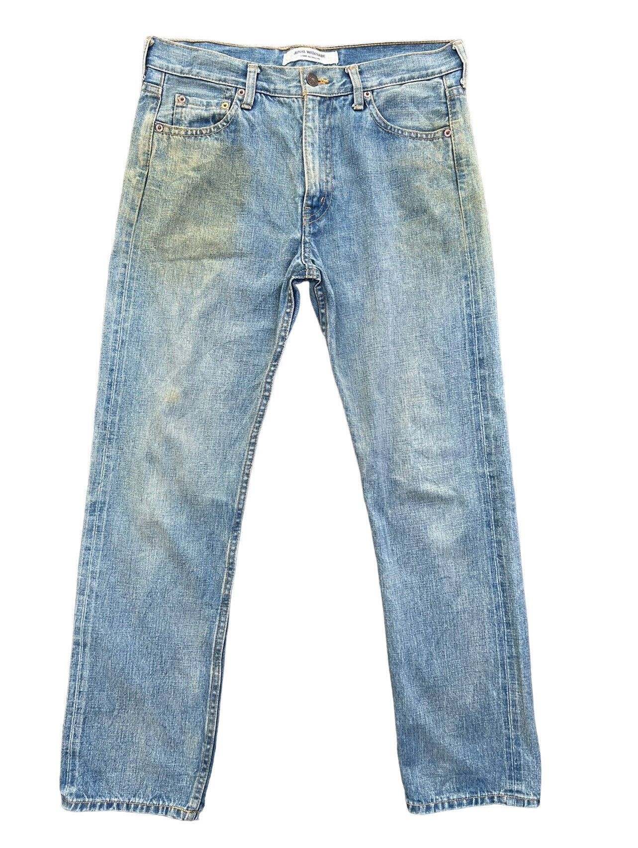 Comme des Garcons Vintage 2004 Junya Watanabe CDG Selvedge Denim Mudded Jeans Size US 31 - 1 Thumbnail