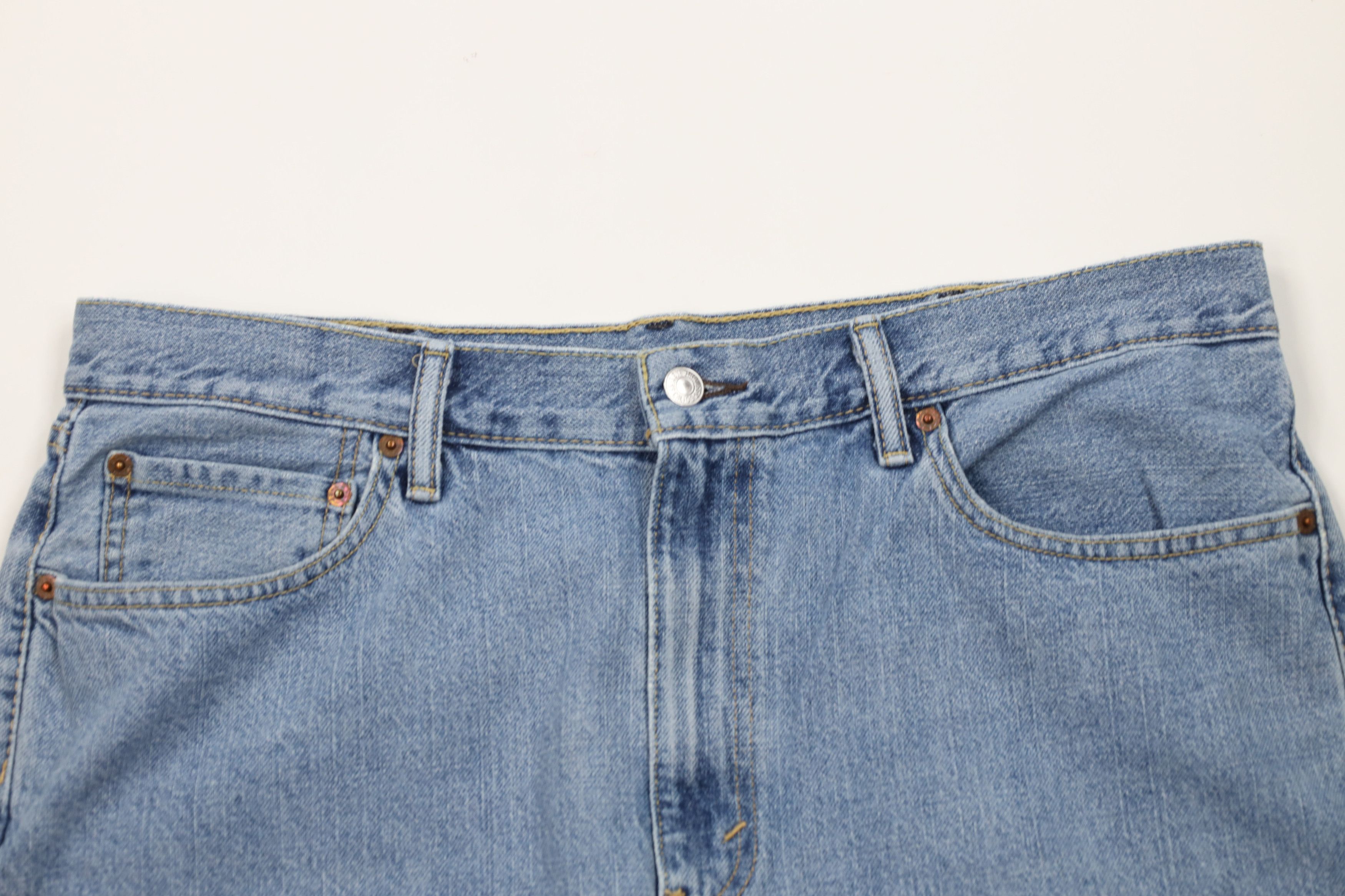 Levi's Vintage Y2K Levis 505 Fit Denim Jean Shorts Jorts Blue Size US 38 / EU 54 - 2 Thumbnail