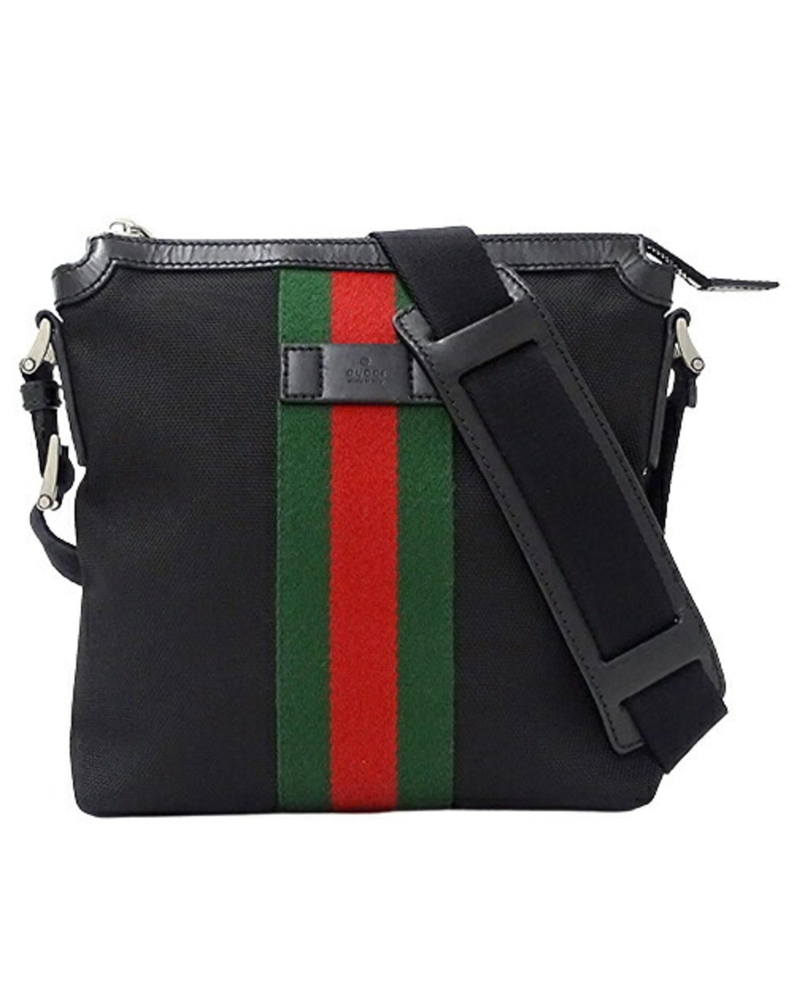 image of Gucci Versatile Black Nylon Shoulder Bag With Practical Space, Women's