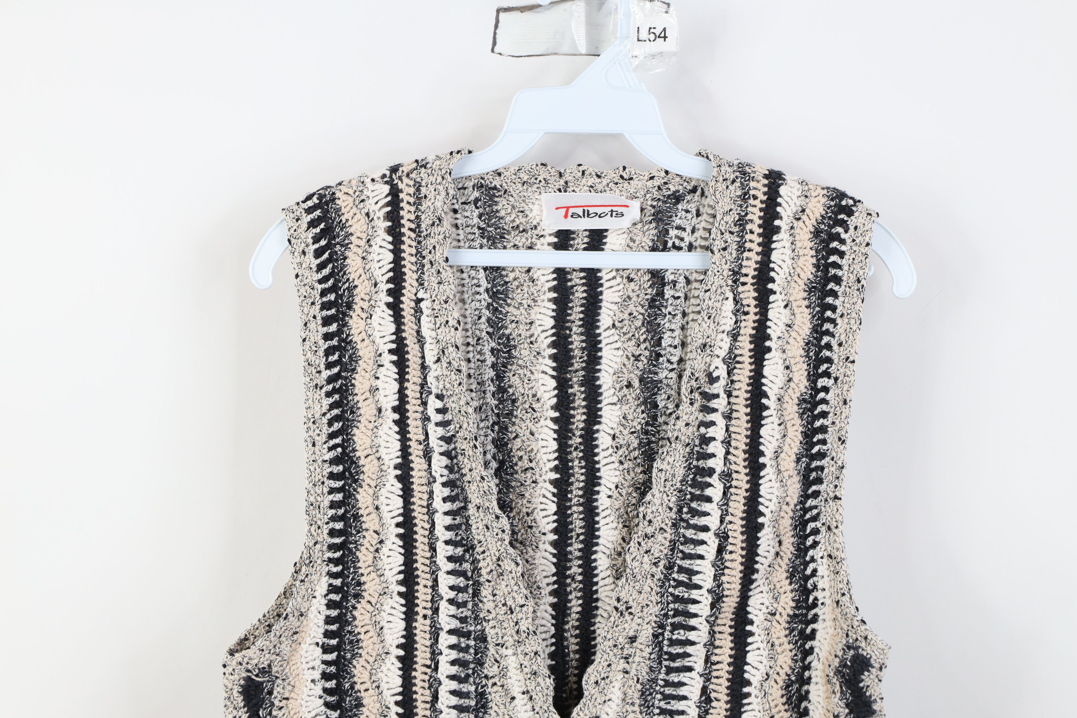 Vintage Vintage 90s Streetwear Crochet Knit Cardigan Sweater Vest Size M / US 6-8 / IT 42-44 - 2 Thumbnail