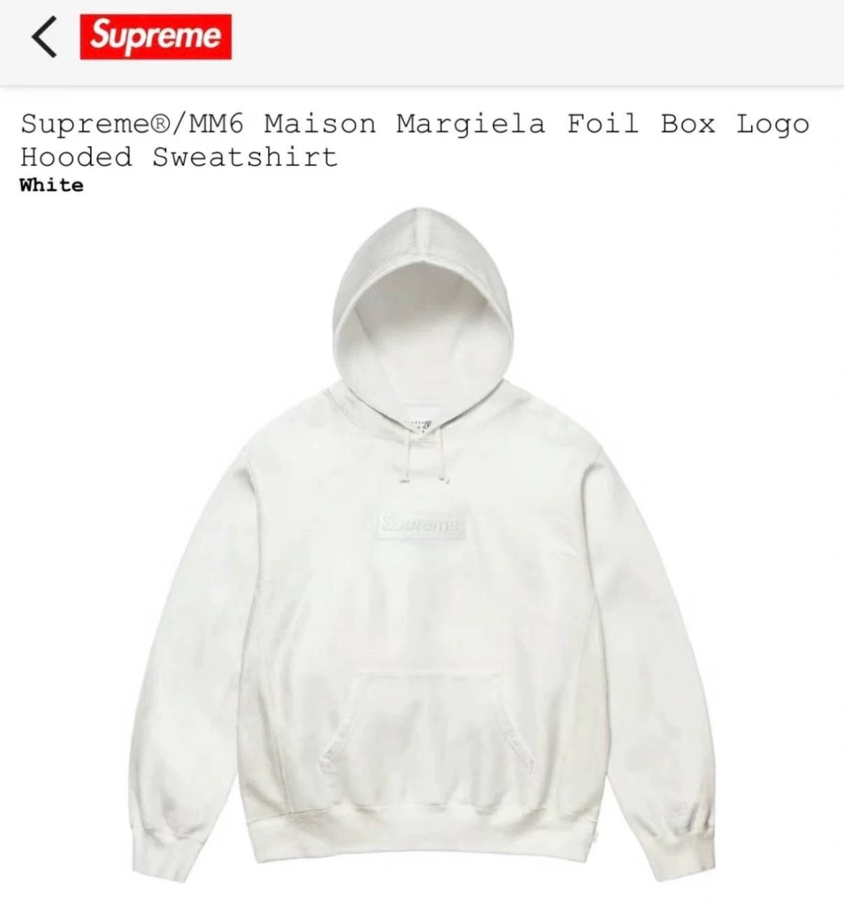 MM6 MM6 Maison Margiela x Supreme FOIL Bogo Hoodie Size US L / EU 52-54 / 3 - 5 Thumbnail