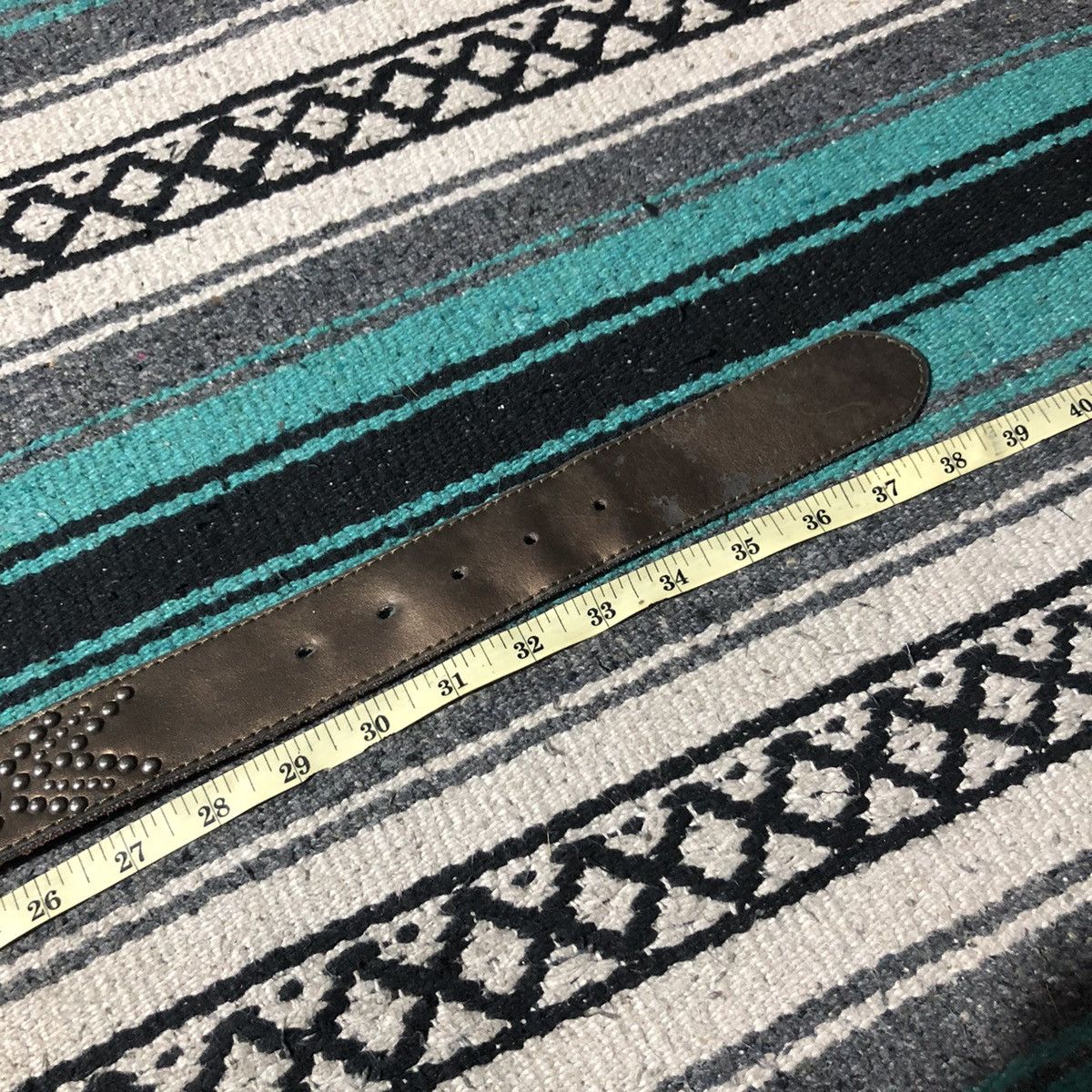 If Six Was Nine KMRII Style Studded Brown Belt Size 30 - 10 Thumbnail