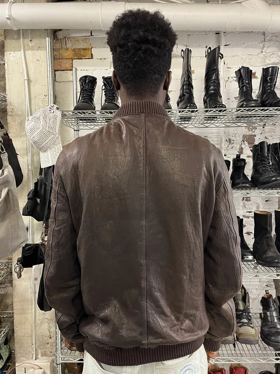 Dolce & Gabbana 2000s Dolce & Gabbana Scars Brown Leather Jacket Size US M / EU 48-50 / 2 - 3 Thumbnail