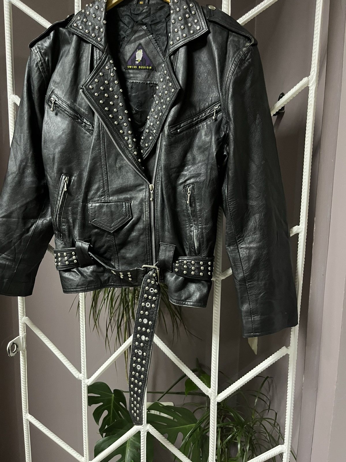 Vintage Vintage Leather Jacket Biker Jacket Punk Metal Goth Size US S / EU 44-46 / 1 - 3 Thumbnail