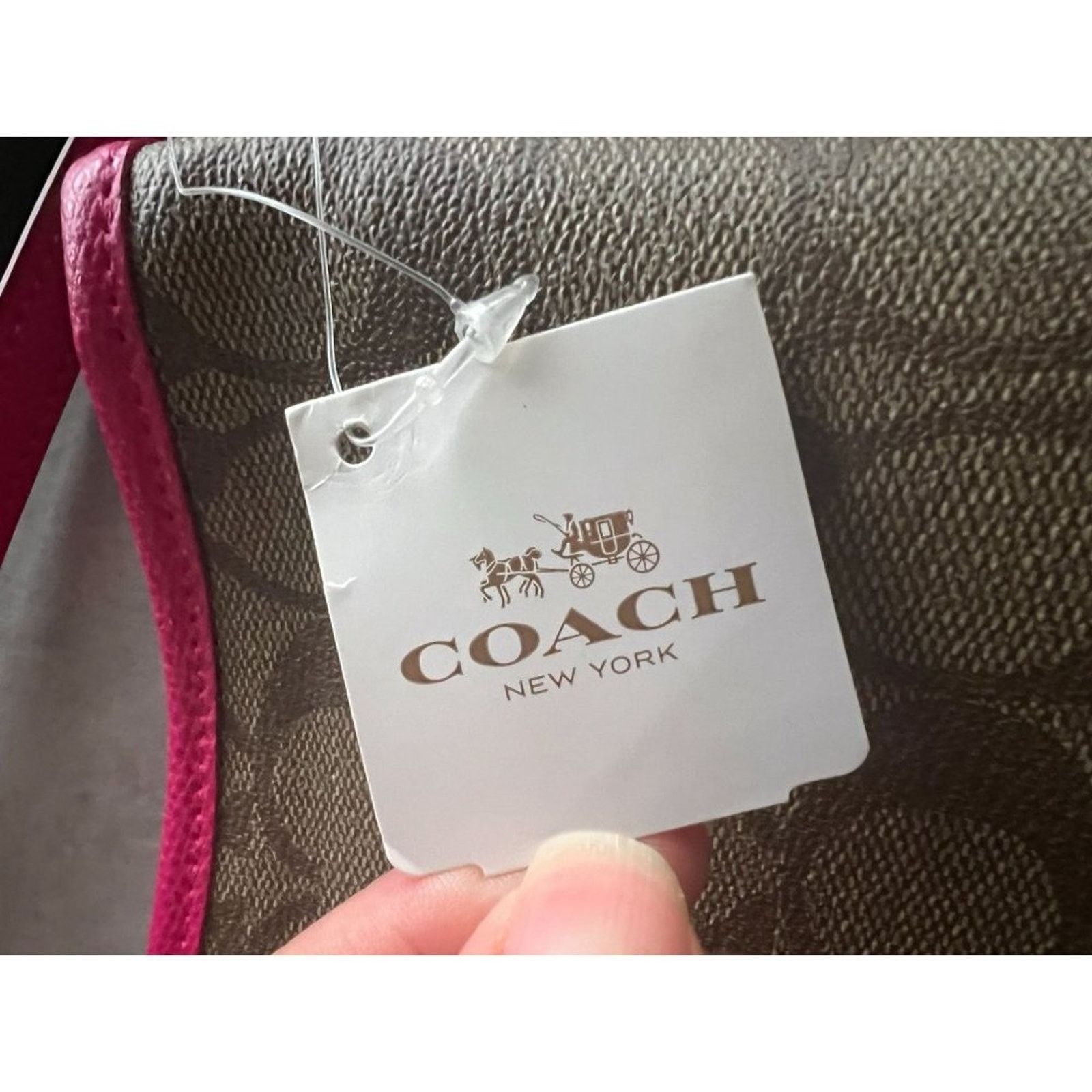 Coach Coach File Monogram Crossbody Bag F34938 Khaki Pink Ruby Size ONE SIZE - 11 Thumbnail