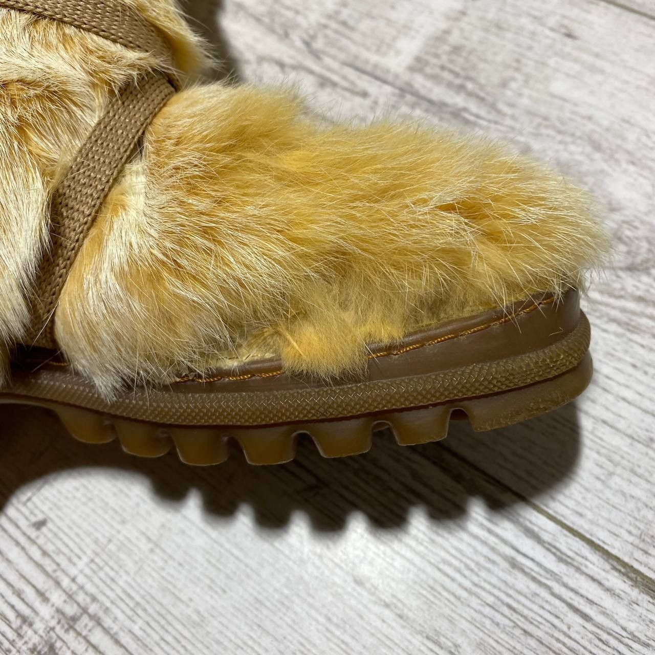 Flux Vintage Y2K Fluxa Rabbit Fur Boots Size US 7 / IT 37 - 10 Thumbnail