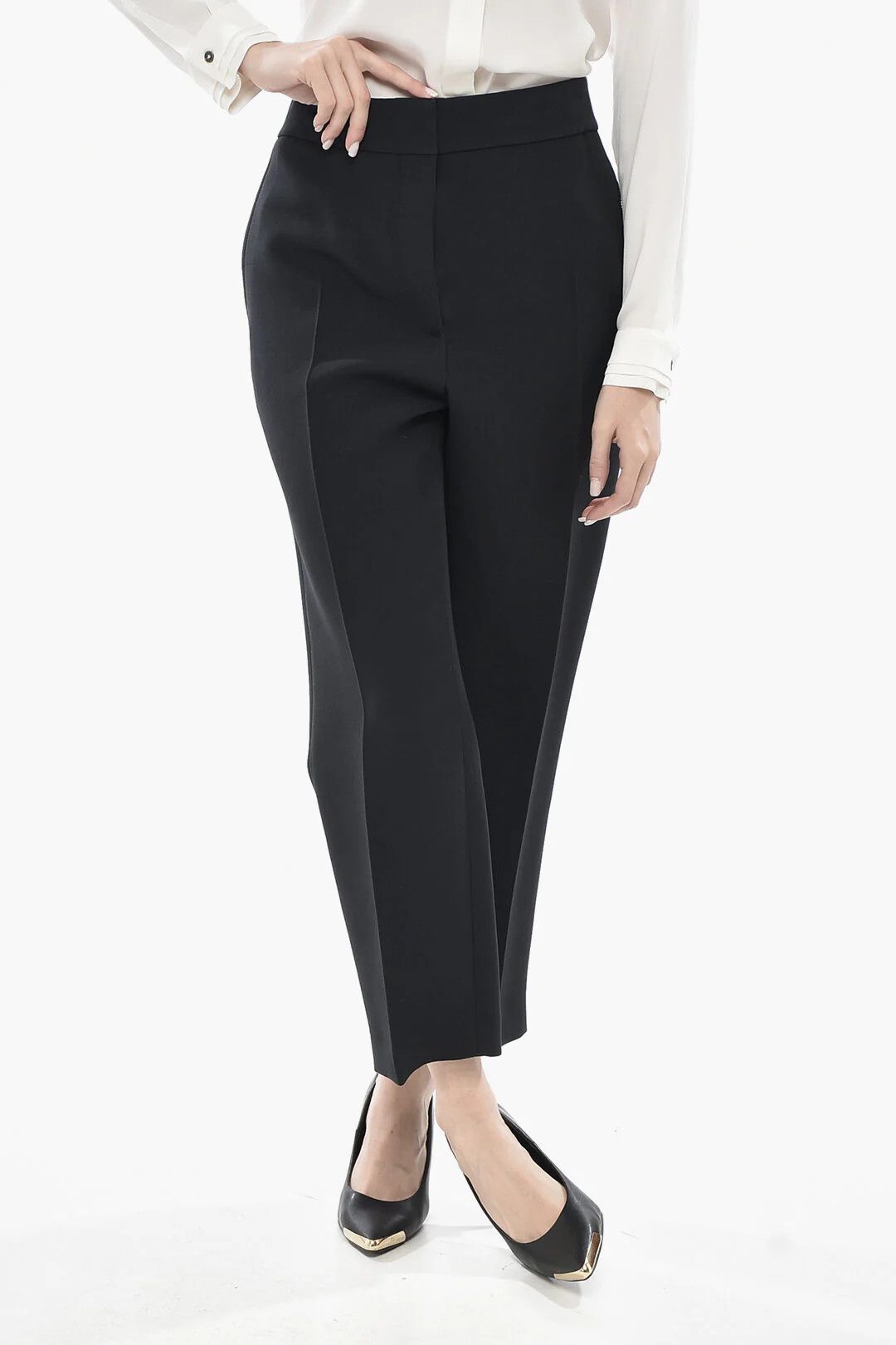 Dior o1mm0326 Wool-and-Silk Pant in Black Size 32" / US 10 / IT 46 - 1 Thumbnail