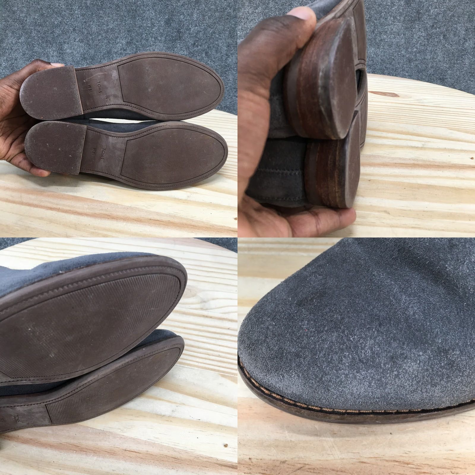 Toms Toms Boots Womens 8.5 Ella Chelsea Booties Gray Suede Almond Toe Cuban Heels Boots Men's? Size US 9 / IT 39 - 8 Thumbnail