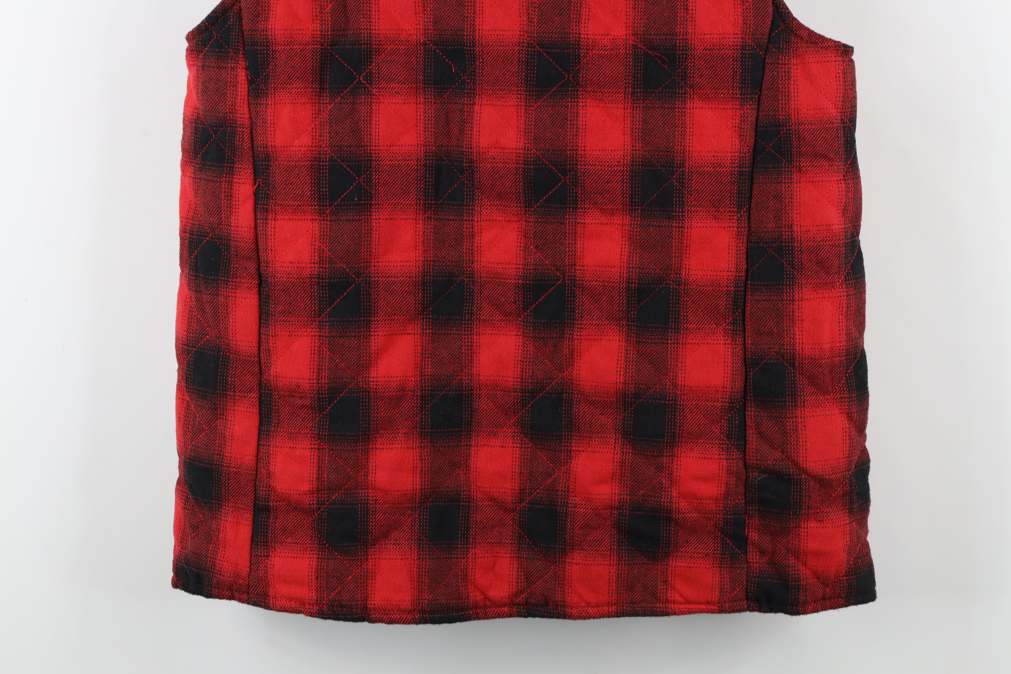 Vintage Simply Southern Fleece Quilted Flannel Vest Jacket Plaid Size M / US 6-8 / IT 42-44 - 13 Thumbnail