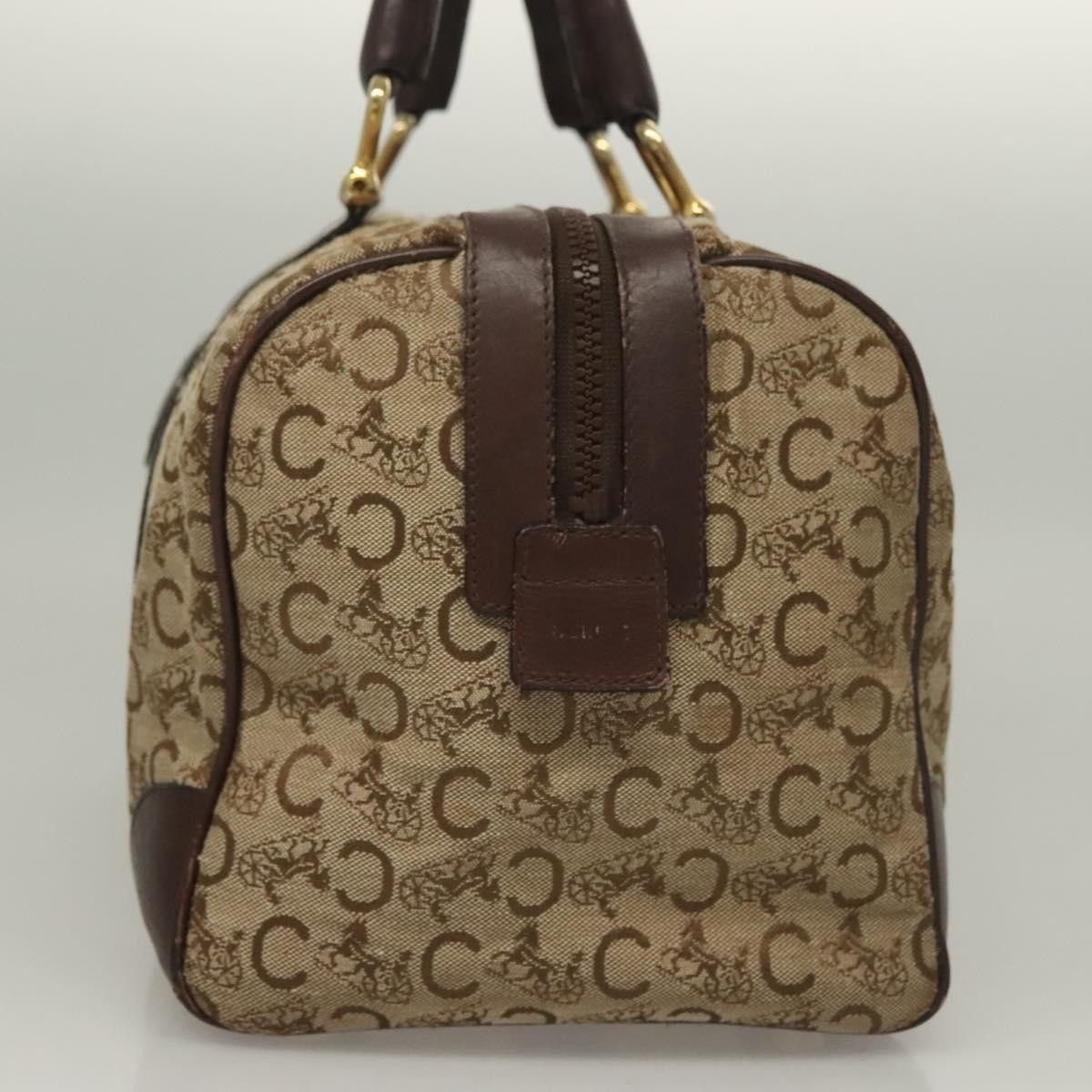 Celine CELINE C Sulky Boston Bag Canvas Brown Gold Size ONE SIZE - 4 Thumbnail
