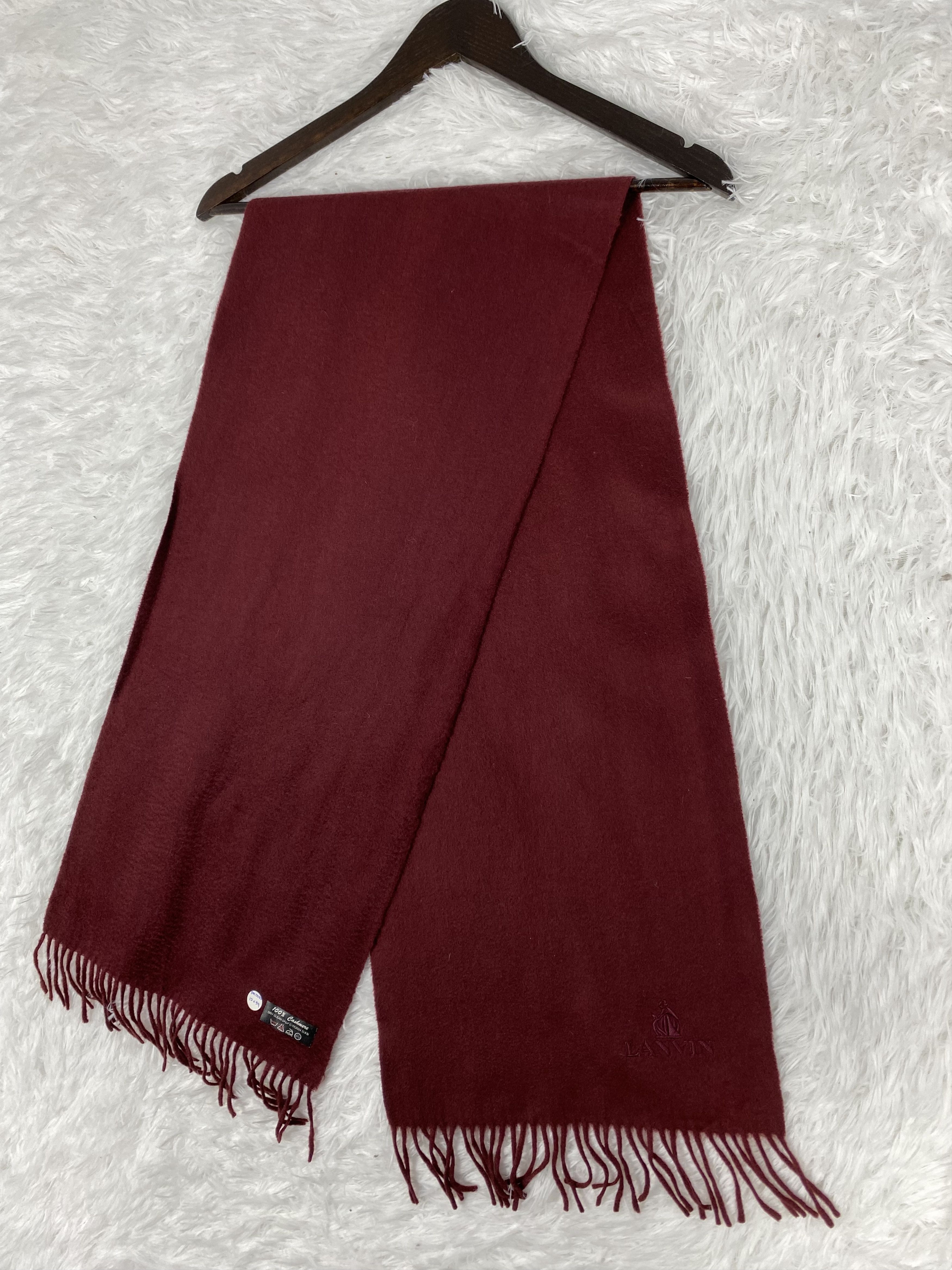 Lanvin Vintage Lanvin Cashmere Scarf / Muffler Neckwear PM0082 Size ONE SIZE - 4 Thumbnail