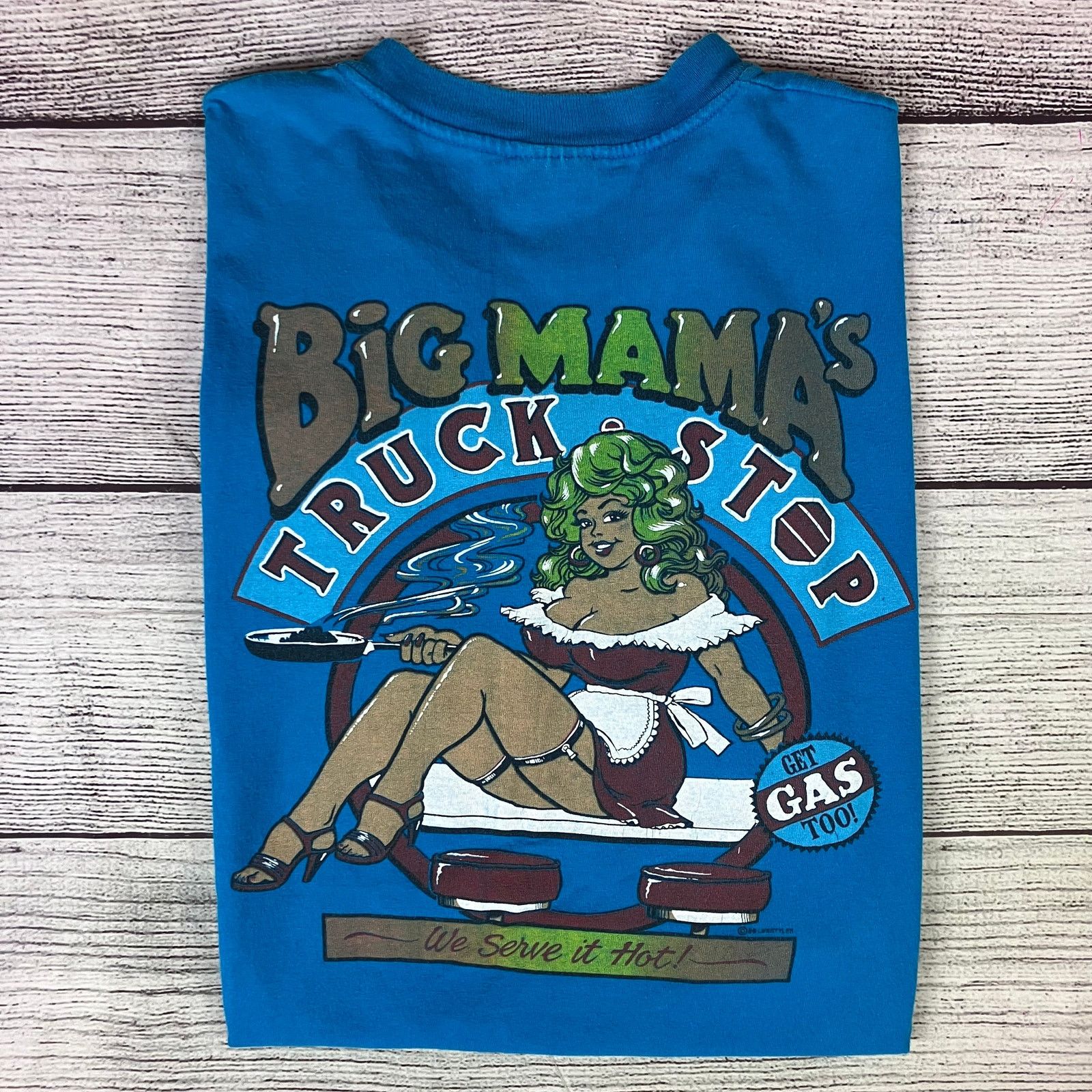 Vintage Vintage 1986 Big Mama's Truck Stop Single Stitch T-shirt Size US XL / EU 56 / 4 - 1 Thumbnail