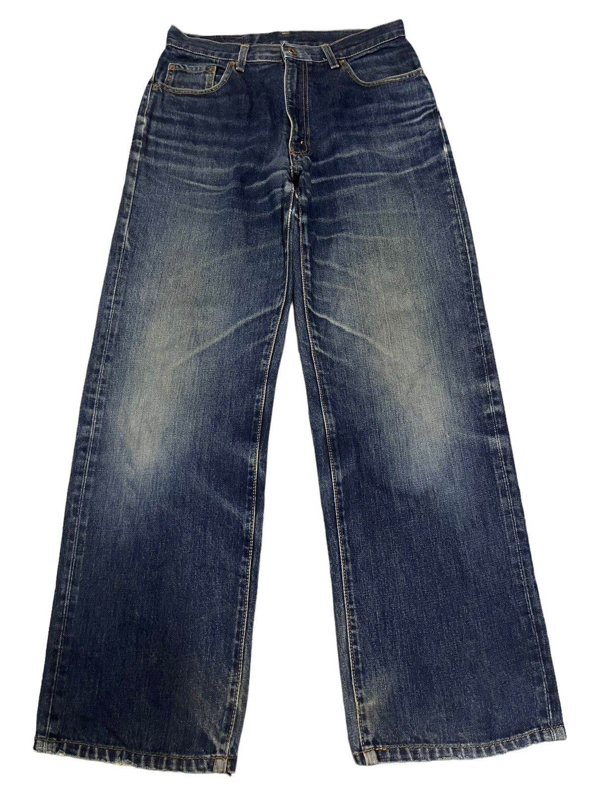 image of Hype Vintage Blue Wash Style Baggy Jeans, Men's (Size 30)
