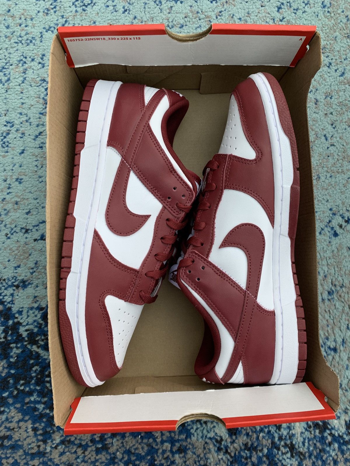 Nike Nike Dunk Low Team Red 11.5US 10.5UK Size US 11.5 / EU 44-45 - 3 Thumbnail