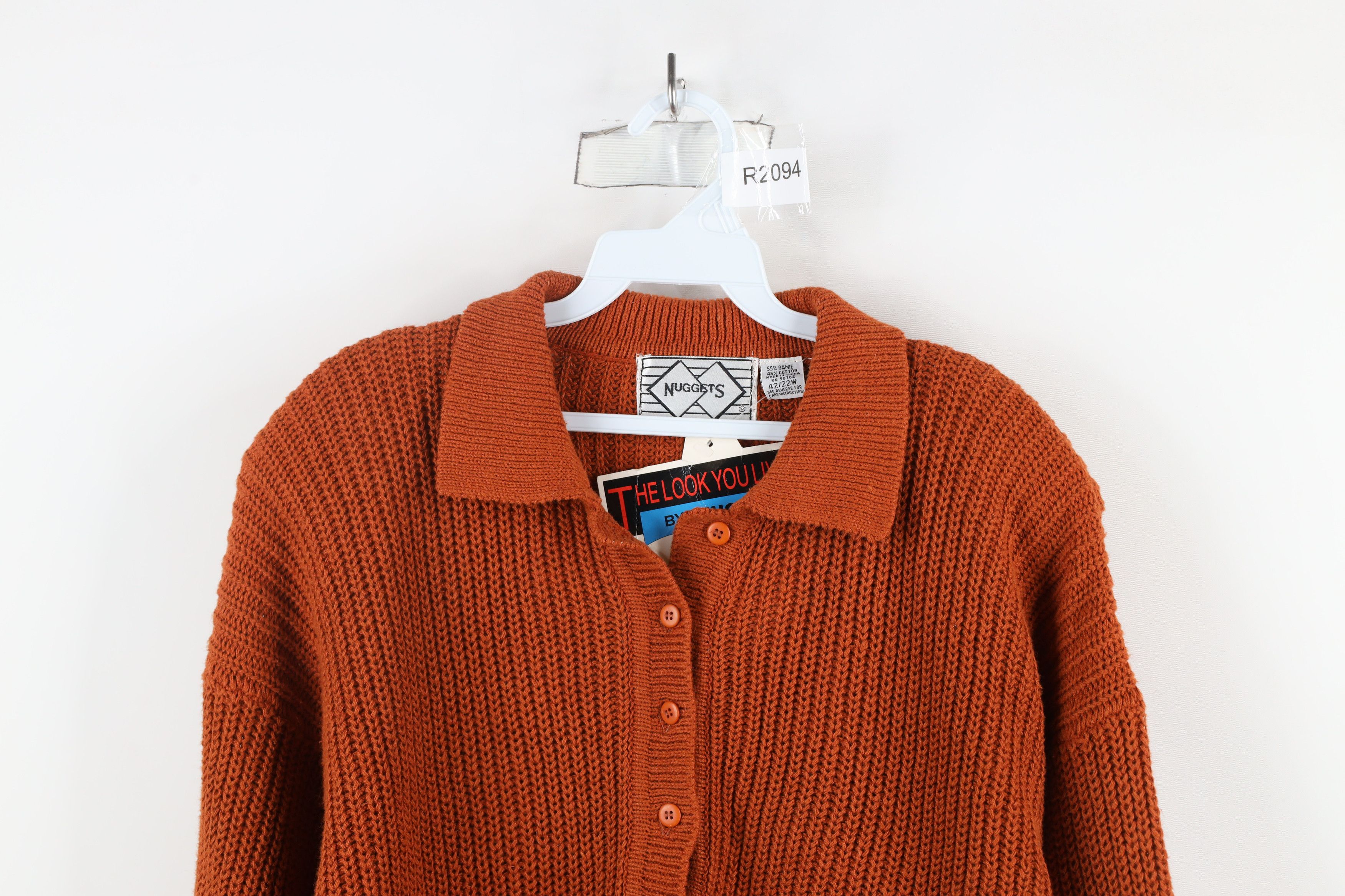 Vintage Deadstock Vintage 90s Streetwear Knit Collared Sweater Size 3XL / US 20-22 - 2 Thumbnail