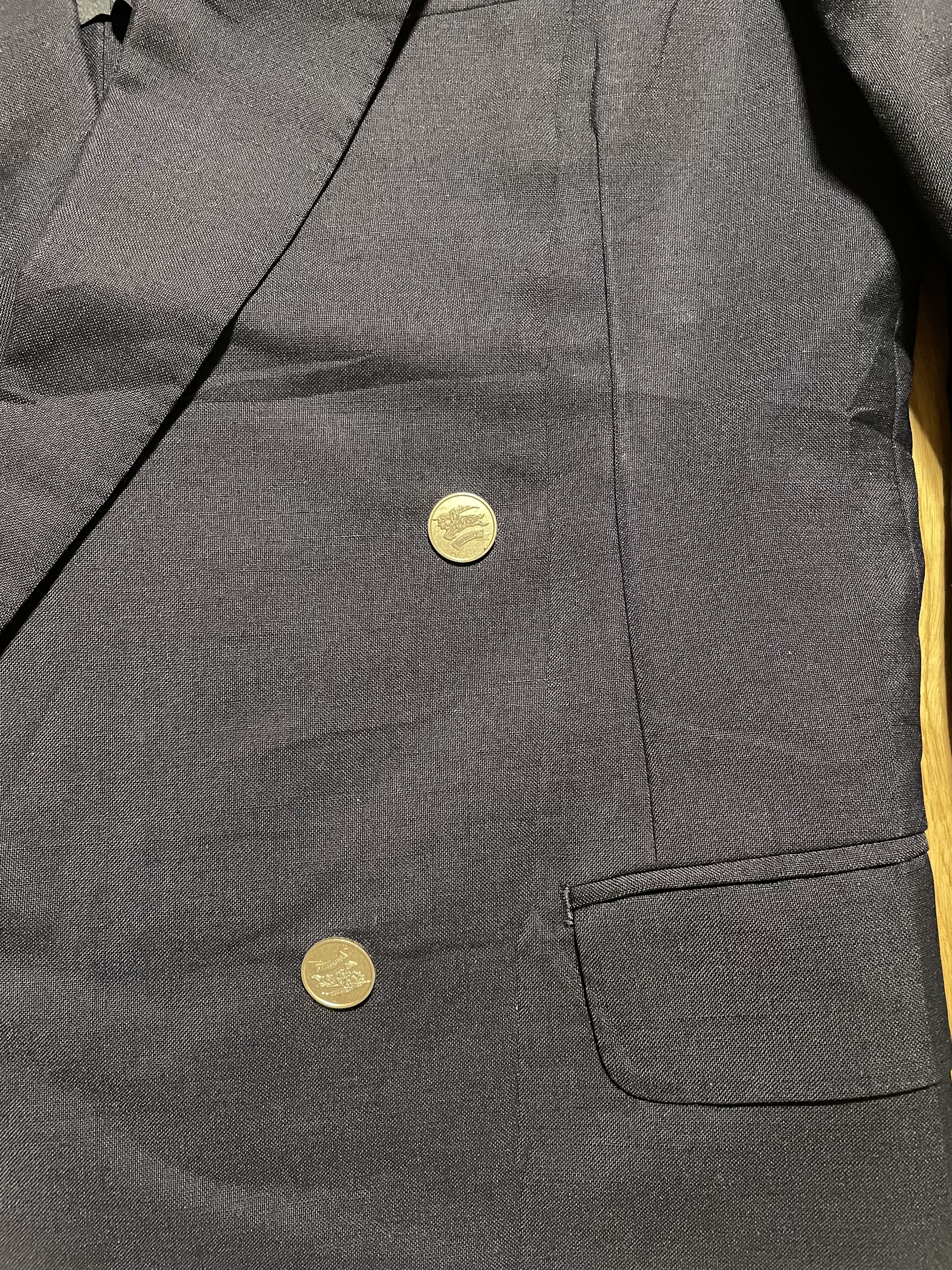 Burberry Vintage Burberry Navy Double Breasted Blazer Size 36S - 5 Thumbnail