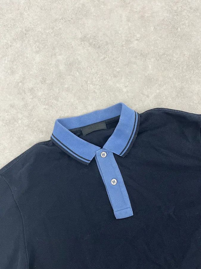 Prada AW2016 Prada Black & Blue Linea Rossa Polo Shirt Size US S / EU 44-46 / 1 - 5 Thumbnail