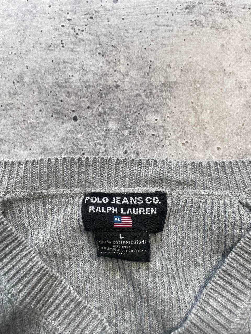 Japanese Brand × Ralph Lauren × Vintage Vintage Polo Jeans Co Ralph Lauren V Neck Cotton Sweater Size US L / EU 52-54 / 3 - 4 Thumbnail