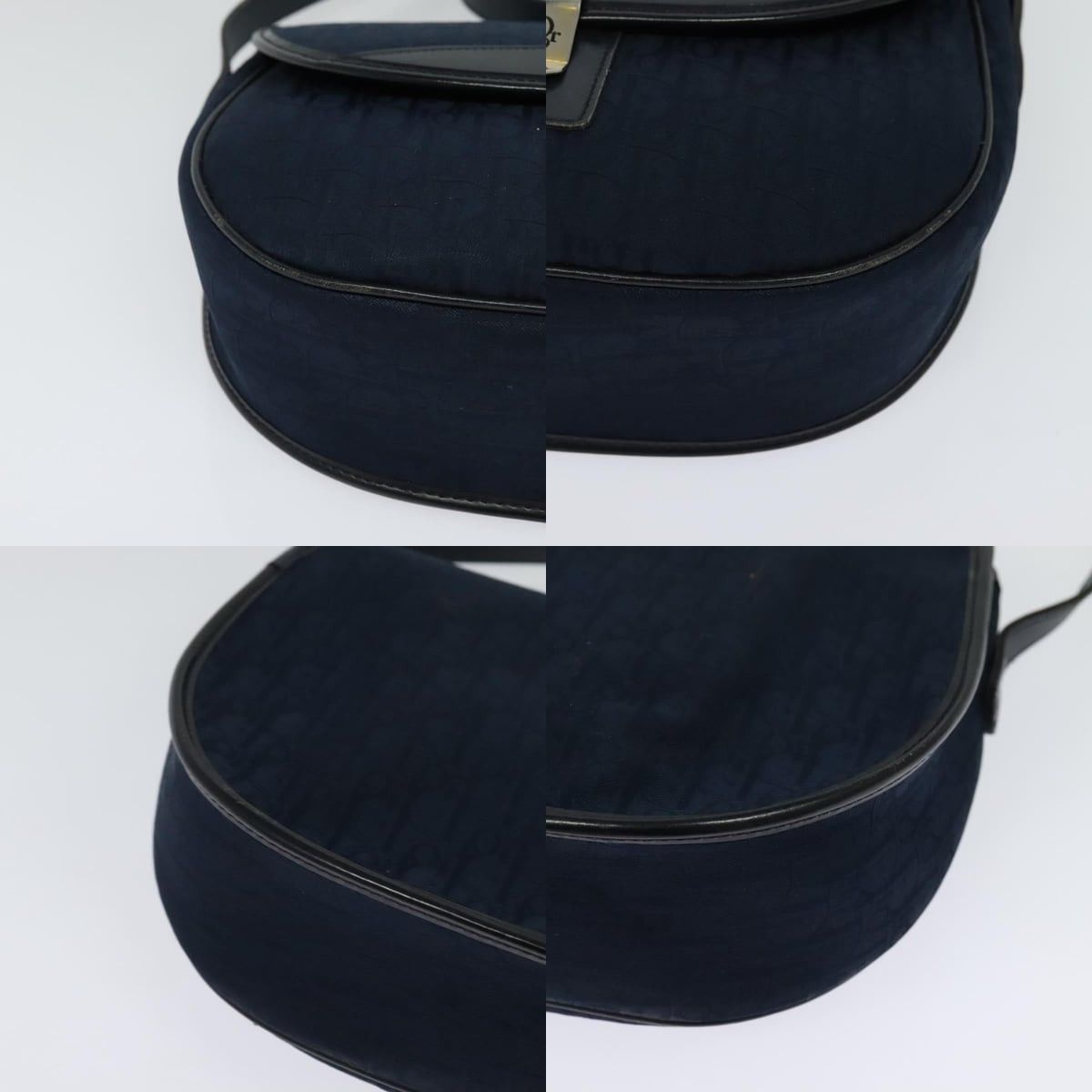 Dior DIOR Trotter Canvas Shoulder Bag Navy Gold Size ONE SIZE - 10 Thumbnail