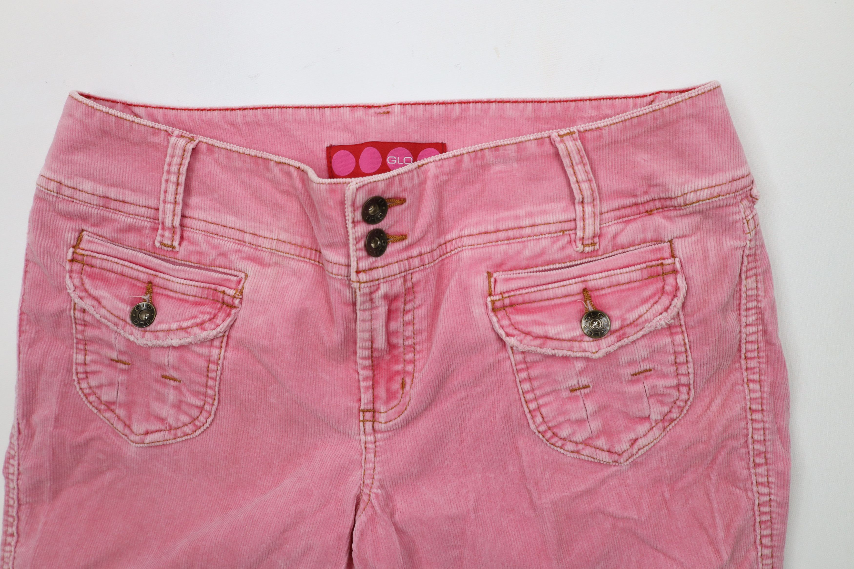 Vintage Vintage 90s Y2K Babydoll Flared Wide Leg Corduroy Pants Pink Size 30" / US 8 / IT 44 - 8 Thumbnail