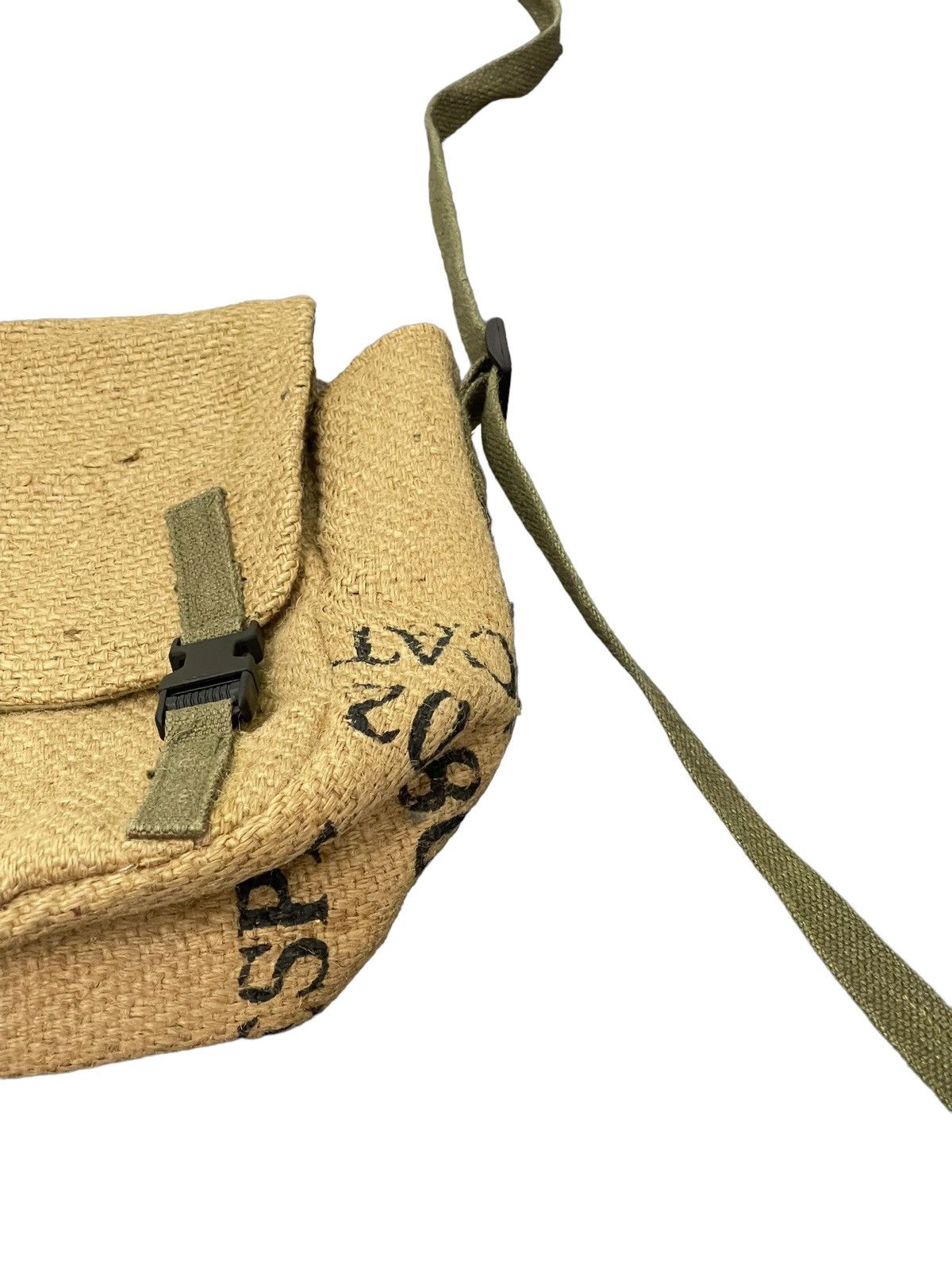 Handmade Coffee Sacks Messengger Bag Military Style Custom 1🟩 Size ONE SIZE - 6 Thumbnail
