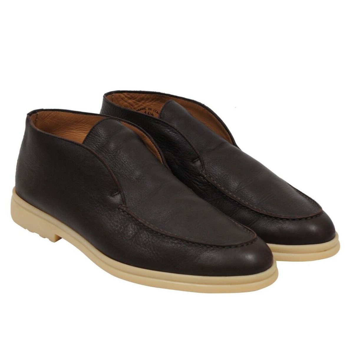 Loro Piana Brown Leather Open Walk Boots - 01881 Size US 11.5 / EU 44-45 - 12 Thumbnail