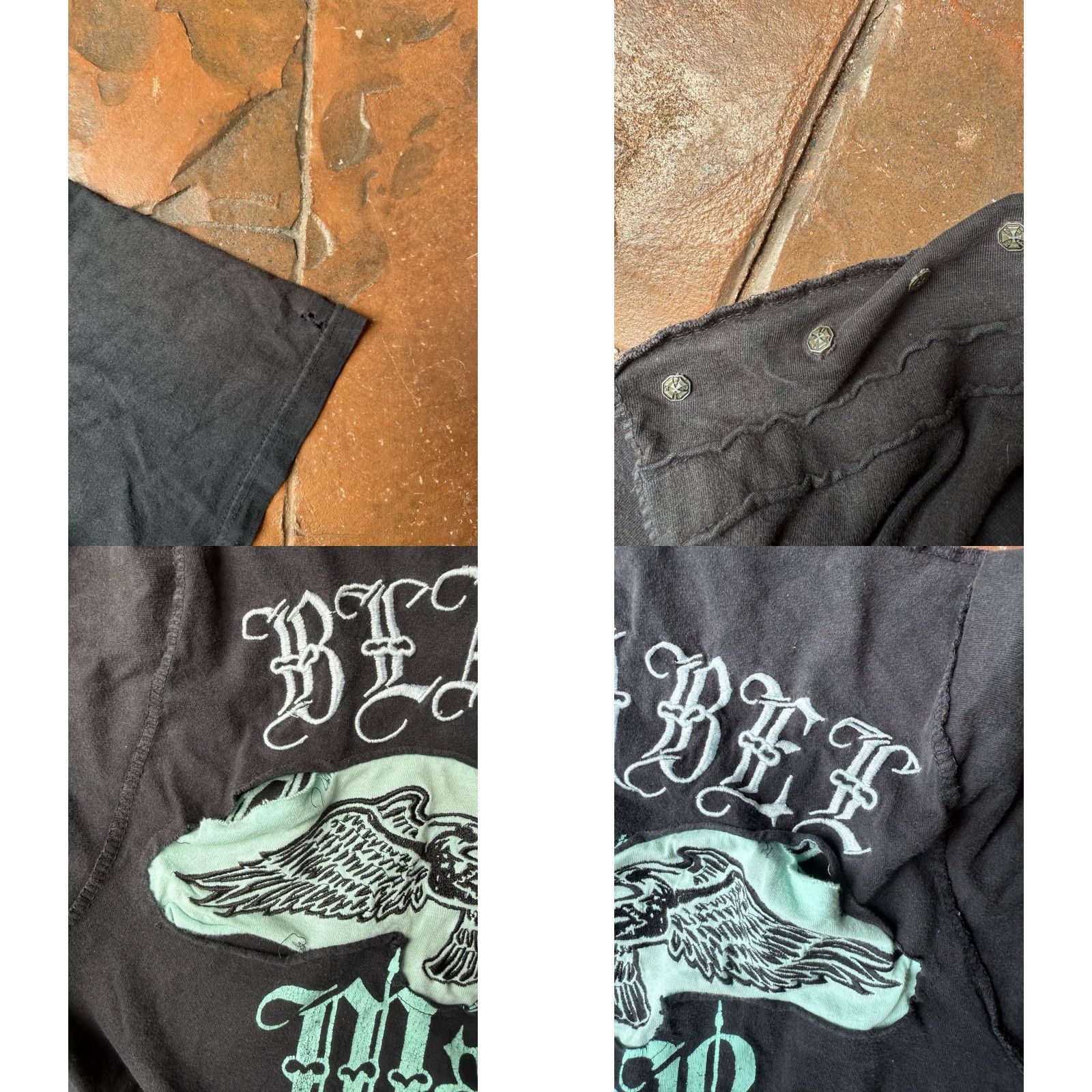 Vintage VINTAGE Black Label Winged Warrior T-Shirt XL Black Crew Neck Short Sleeve Embroidered Logo 90s Grunge Emo Goth Y2K Cyber Mens Mens Size US XL / EU 56 / 4 - 8 Thumbnail