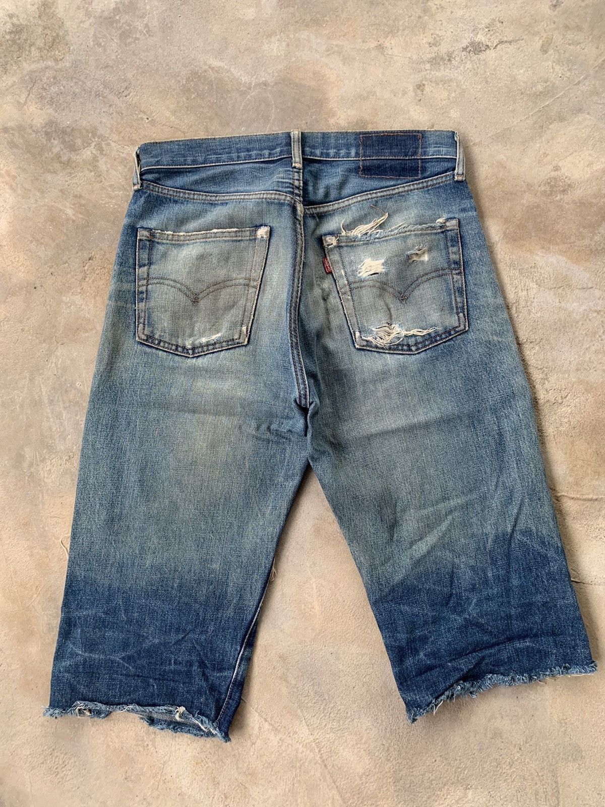 Levi's Vintage Levi’s Big E 502 Zip Talon Selvedge Distressed Denim Size US 31 - 2 Thumbnail
