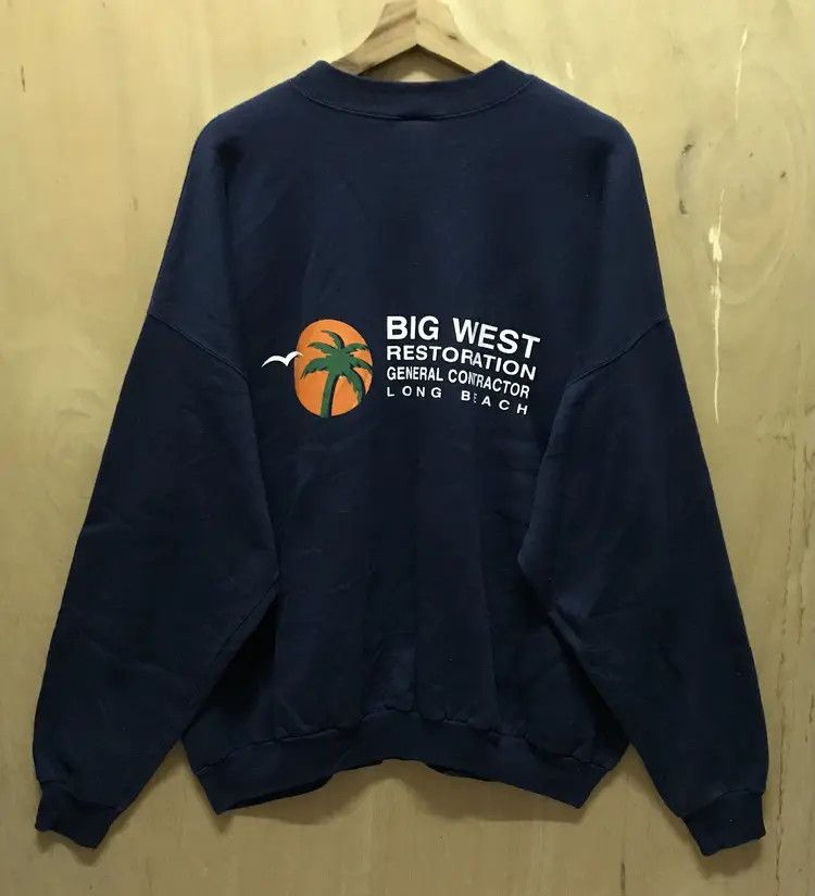 Hanes Vintage 90's Hanes Big West Sweatshirts Size US XXL / EU 58 / 5 - 2 Thumbnail