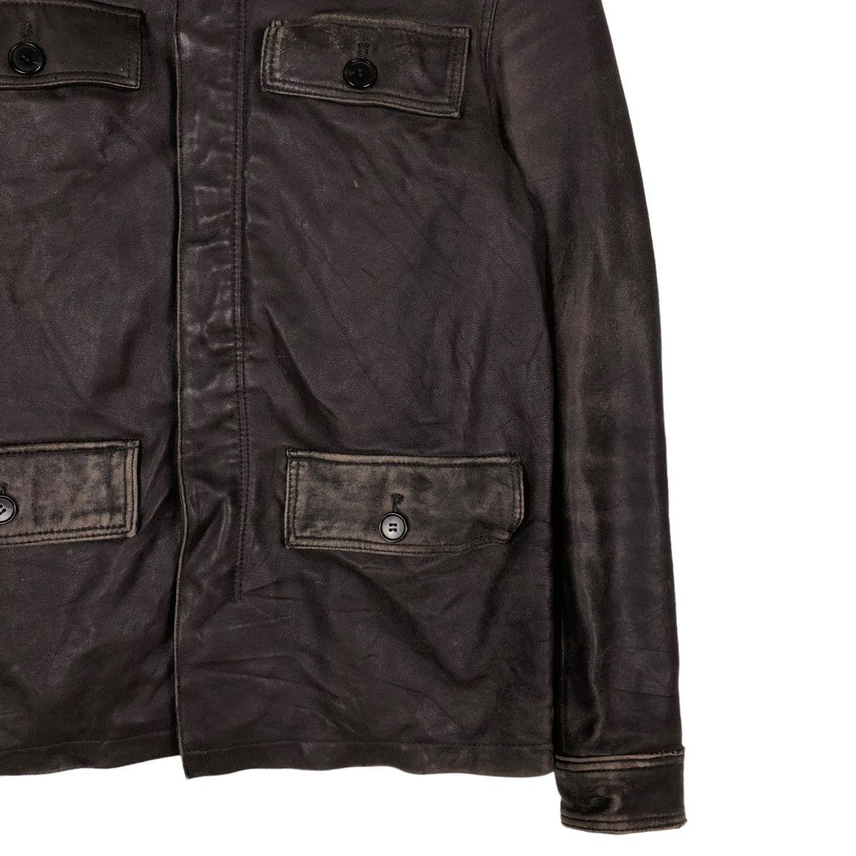 Toyo Enterprises 🔥SOFT LEATHER BIKER JACKET R.NEWBOLD CARGO MULTI POCKET Size US XL / EU 56 / 4 - 5 Thumbnail