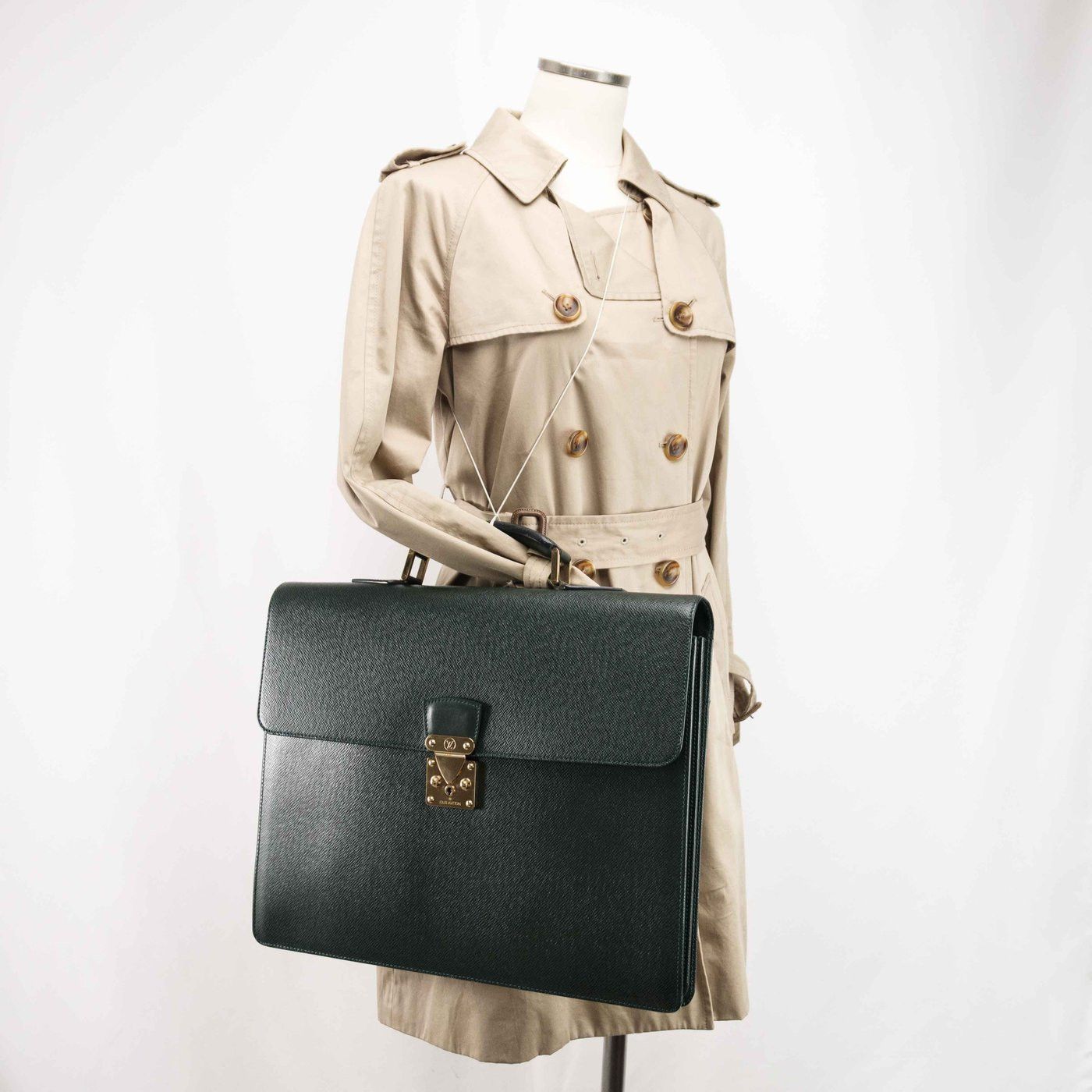 Louis Vuitton Louis Vuitton Green Taiga Leather Robusto Briefcase Size ONE SIZE - 23 Thumbnail