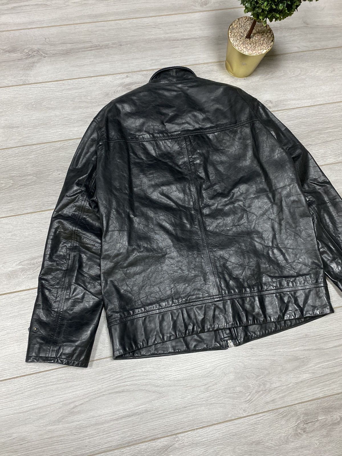 Gap GAP vintage leather jacket zip up Size US L / EU 52-54 / 3 - 10 Thumbnail