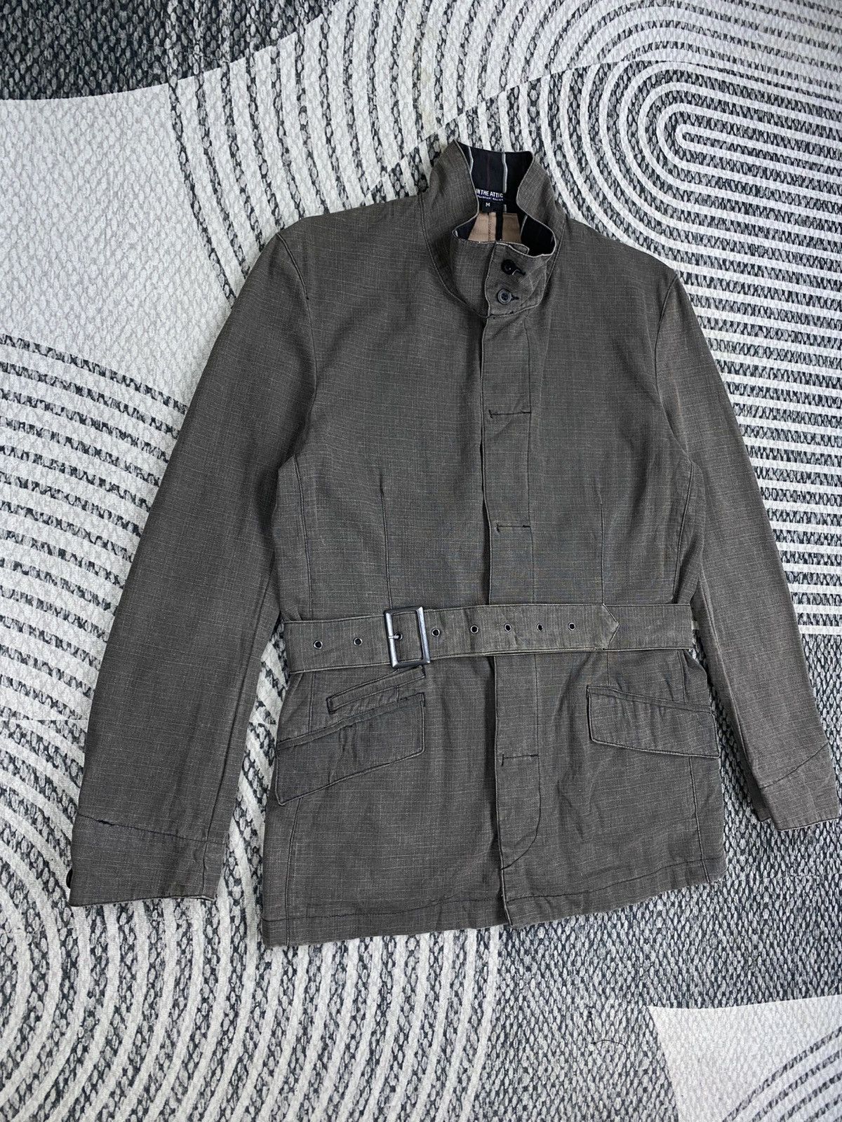 In The Attic In The Attic Grey Utility Jacket with Belt & Patterned Colar Size US M / EU 48-50 / 2 - 4 Thumbnail