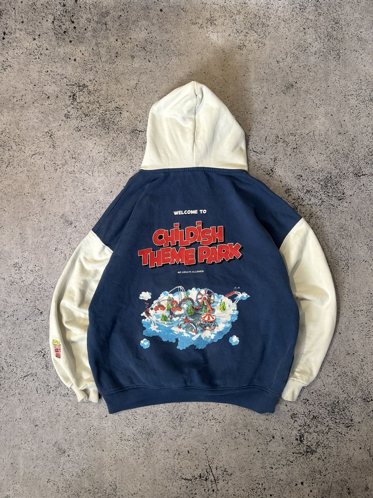 Japanese Brand Vintage childish hoodie TGF blue white skate Size US S / EU 44-46 / 1 - 7 Thumbnail