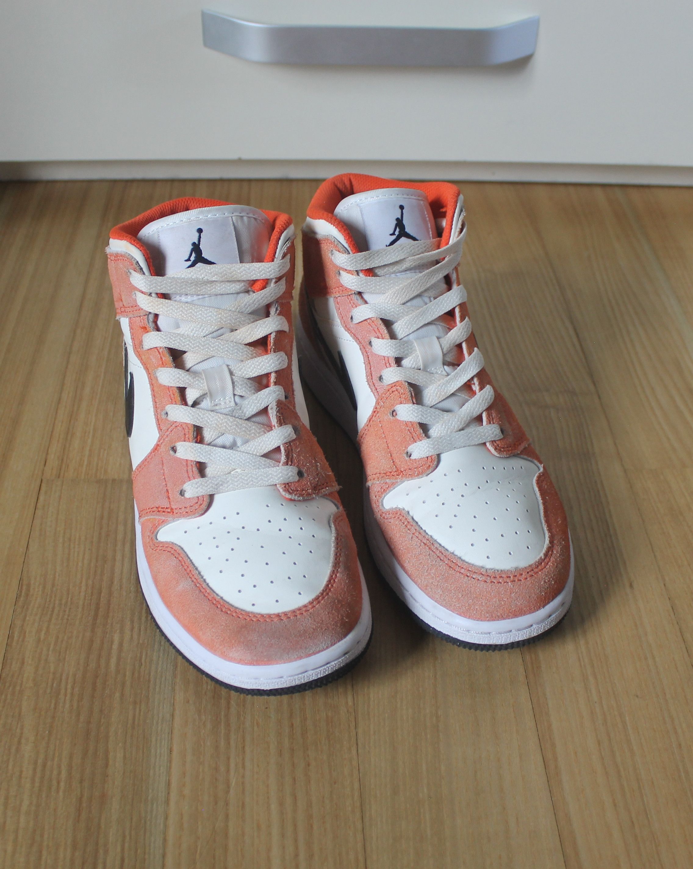 Jordan Brand × Nike Nike Air Jordan 1 Mid Team Orange Black Sail White Size US 5.5 / IT 35.5 - 3 Thumbnail