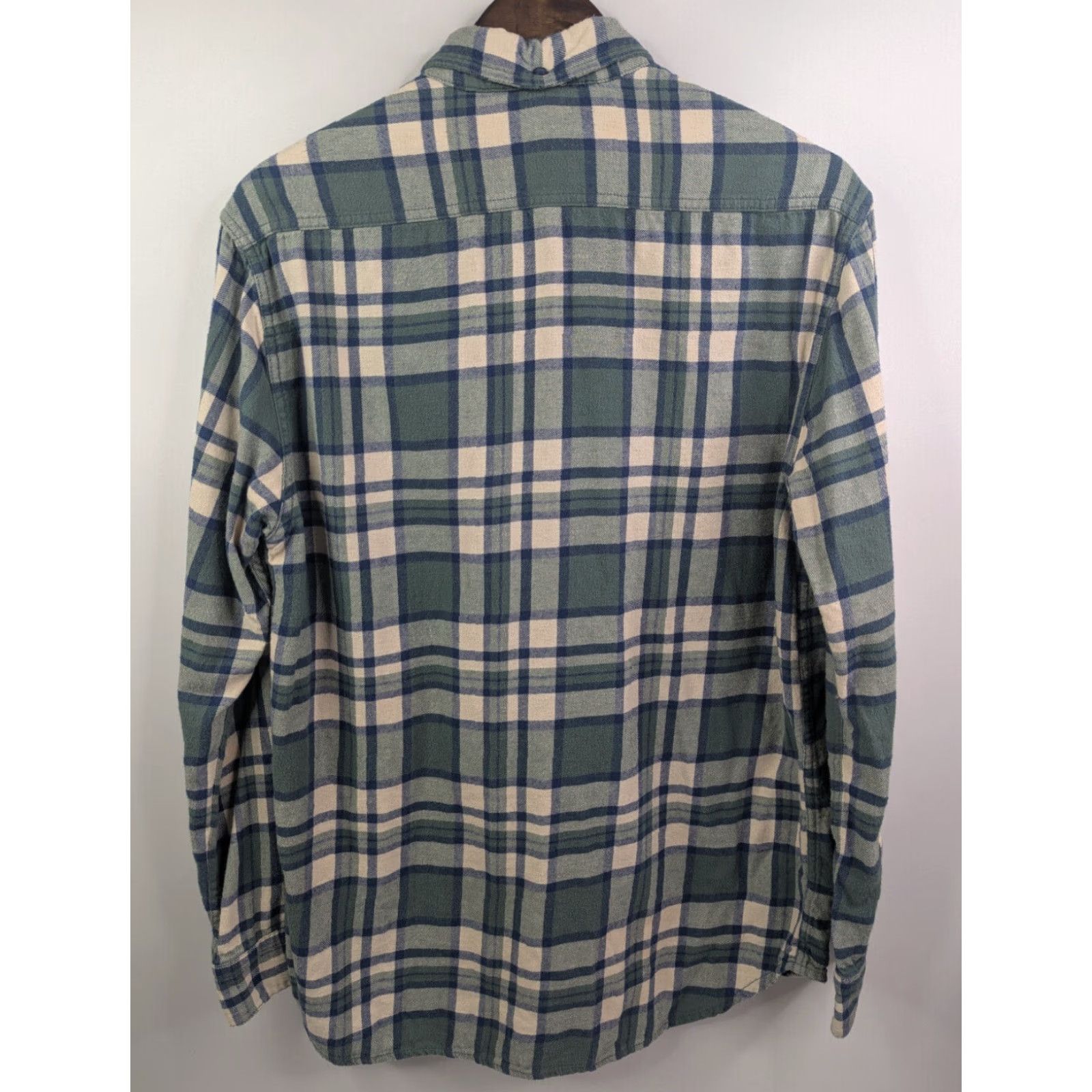 Quiksilver QuikSilver Shirt Men's Large Green Blue Plaid Flannel Regular Fit Skater Surf Size US L / EU 52-54 / 3 - 3 Thumbnail
