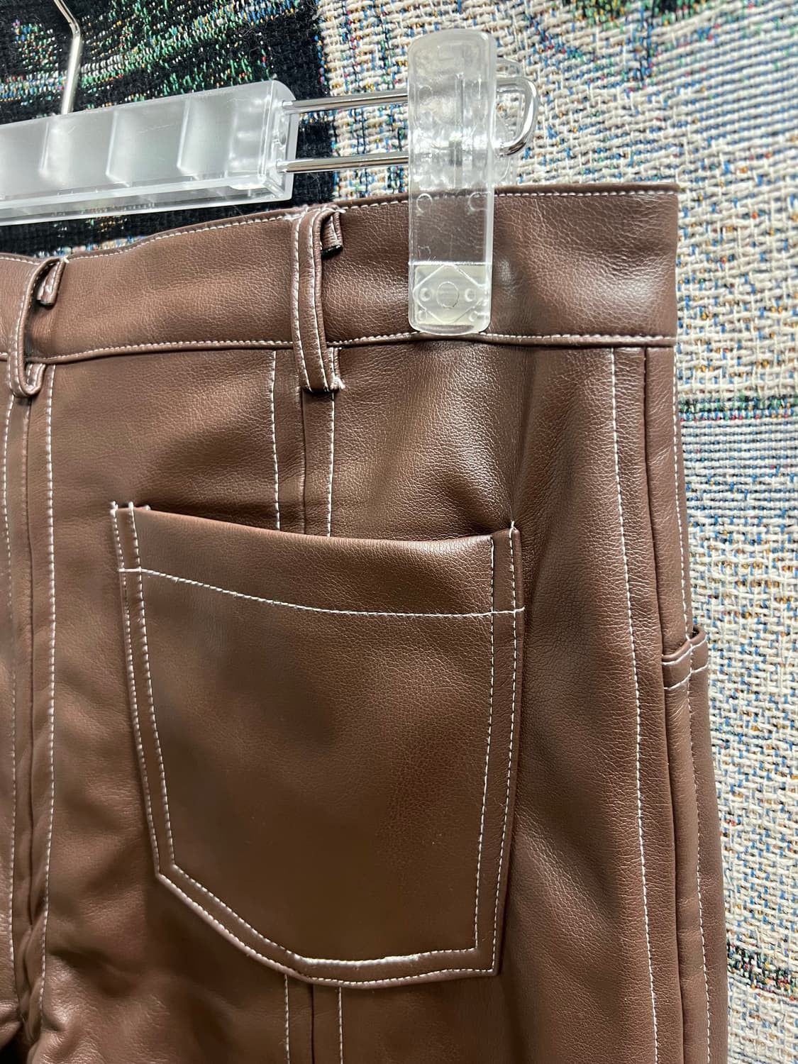 Other Motelrocks Parara Trouser In PU Bitter Chocolate Size 28" / US 6 / IT 42 - 3 Thumbnail