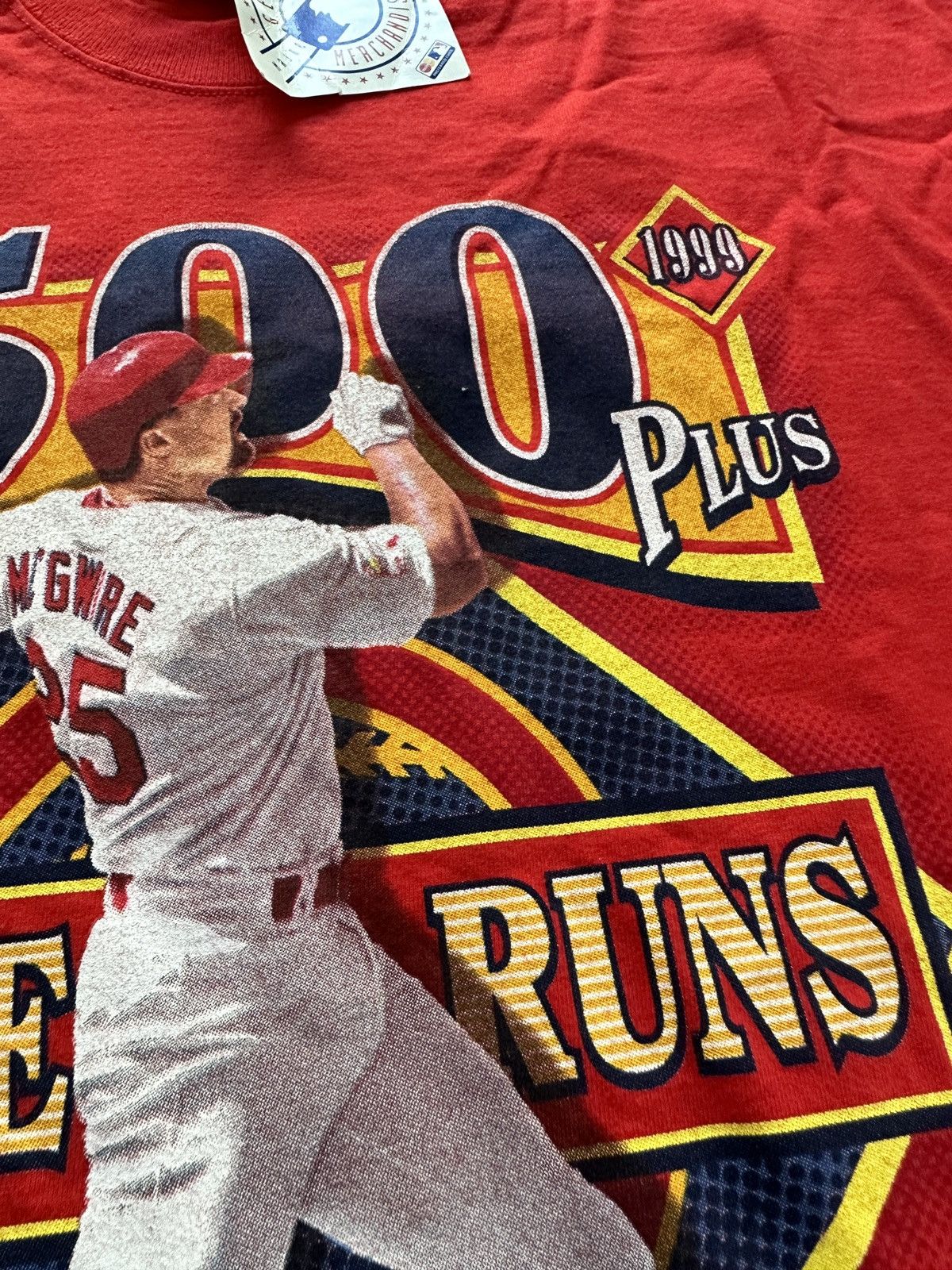 Vintage Vintage 90s Mark McGwire Home Run Graphic Tee Size US XXL / EU 58 / 5 - 6 Thumbnail