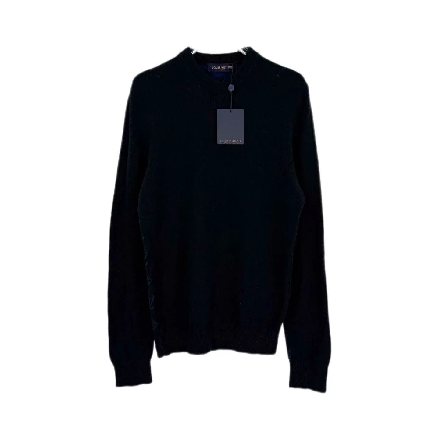 Louis Vuitton LV Blue Cashmere Sweater Back Logo 4L Size US L / EU 52-54 / 3 - 1 Thumbnail