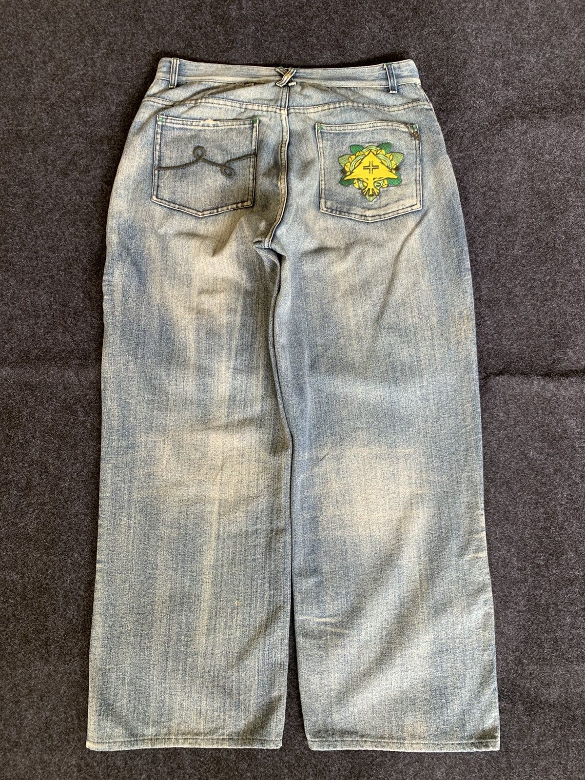 Japanese Brand LnG Roots Wide Baggy Jeans – 90s Hip Hop Style Size US 36 / EU 52 - 2 Thumbnail