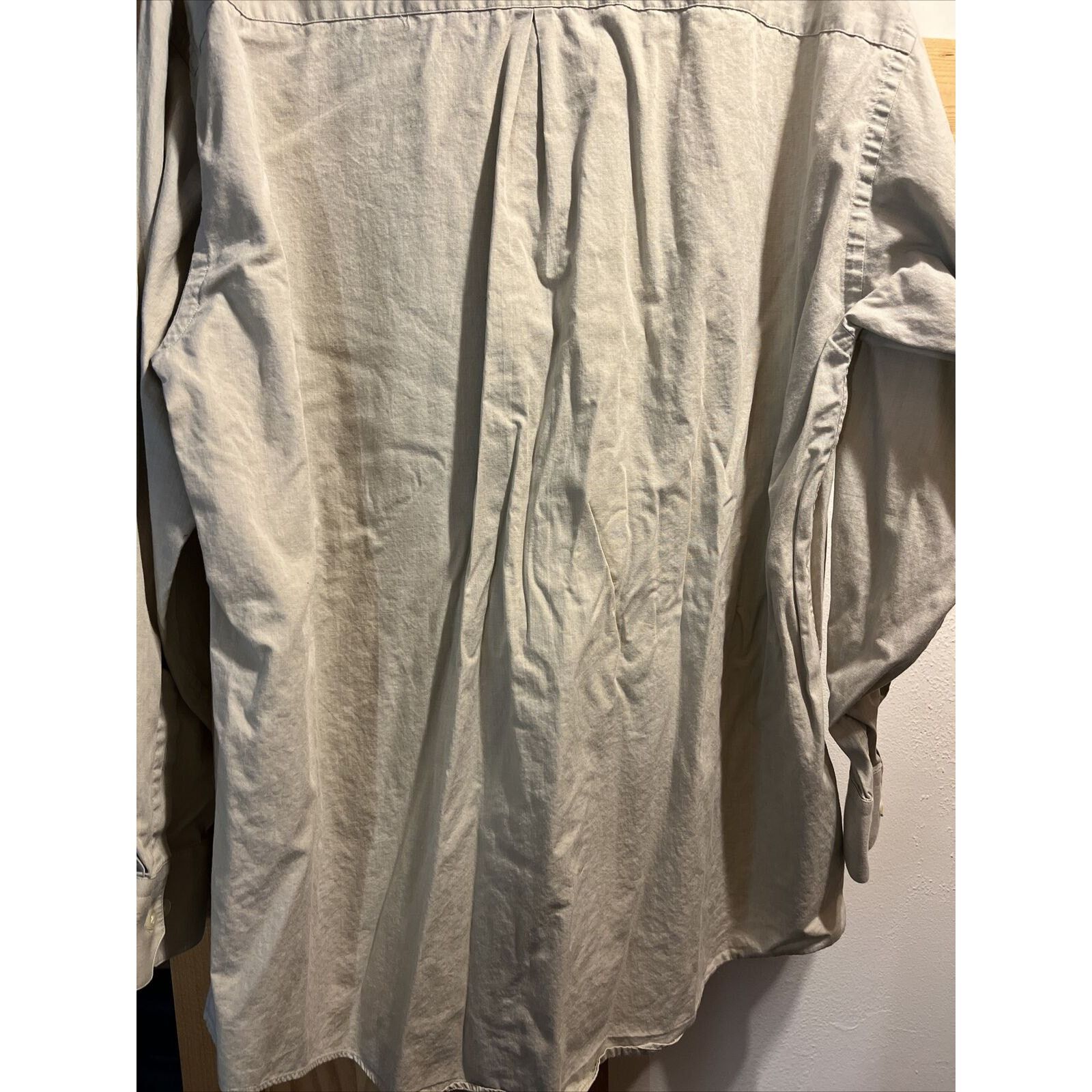 Pronto Uomo Pronto-Uomo Men’s 16.5 32/33 Beige LS Cotton Shirt EUC Size US XL / EU 56 / 4 - 13 Thumbnail