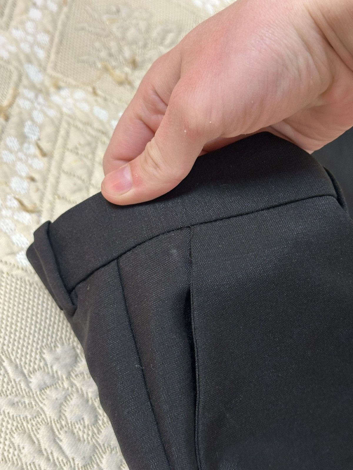 Versace 🔥 VERSACE Wide Leg Wool Blend Black Pants Trousers Size 26" / US 2 / IT 38 - 7 Thumbnail