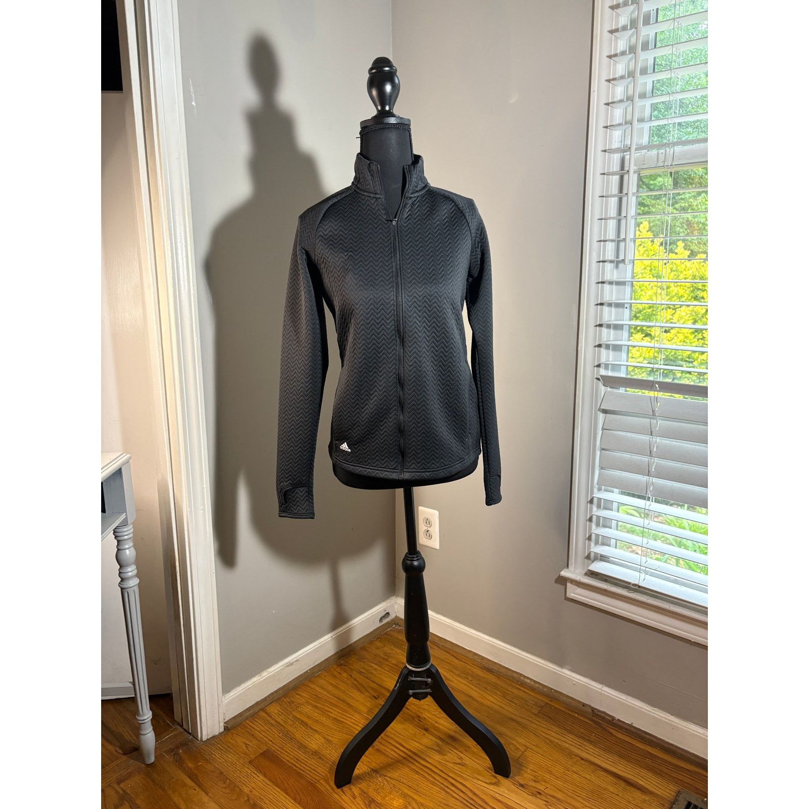 Adidas Adidas Chevron Women's Black Jacket Size XS / US 0-2 / IT 36-38 - 3 Thumbnail