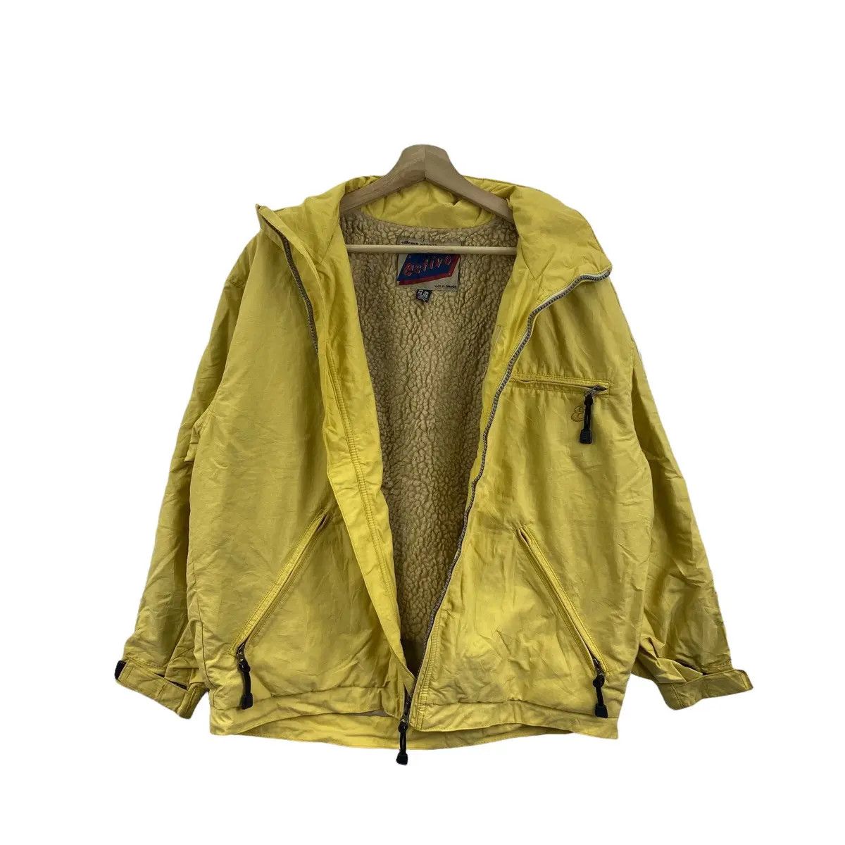Ellesse Vtg 90’ ELLESSE ESTIVO GOLDWIN Yellow Jacket Windbreaker Size L / US 10 / IT 46 - 3 Thumbnail