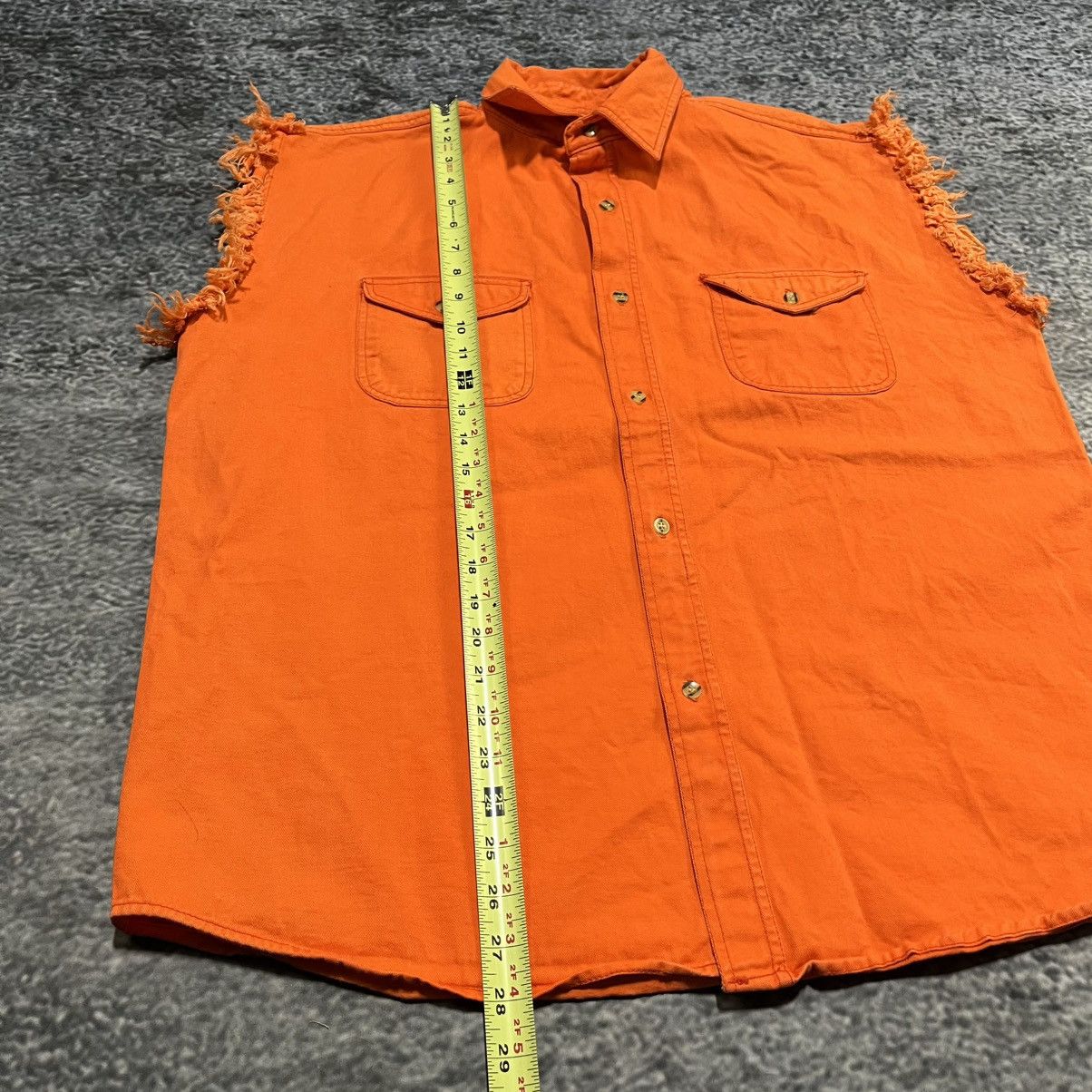 Vintage VINTAGE Y2K FUNNY HUMOR NSFW GRUNGE BIKER VEST LARGE ORANGE Size US L / EU 52-54 / 3 - 10 Thumbnail