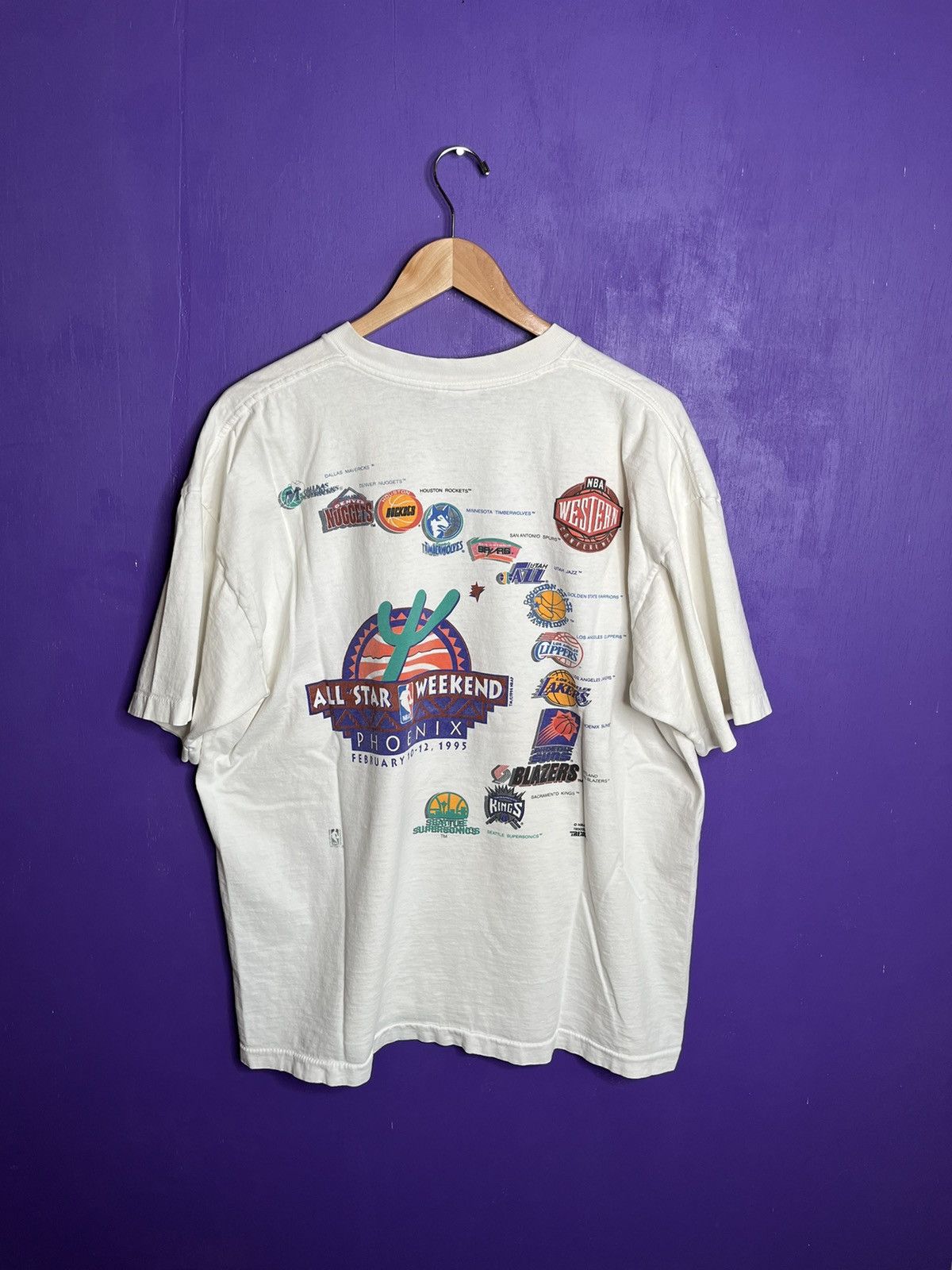 NBA × Vintage Vintage 1995 Phoenix NBA all star weekend t-shirt Size US XXL / EU 58 / 5 - 2 Thumbnail