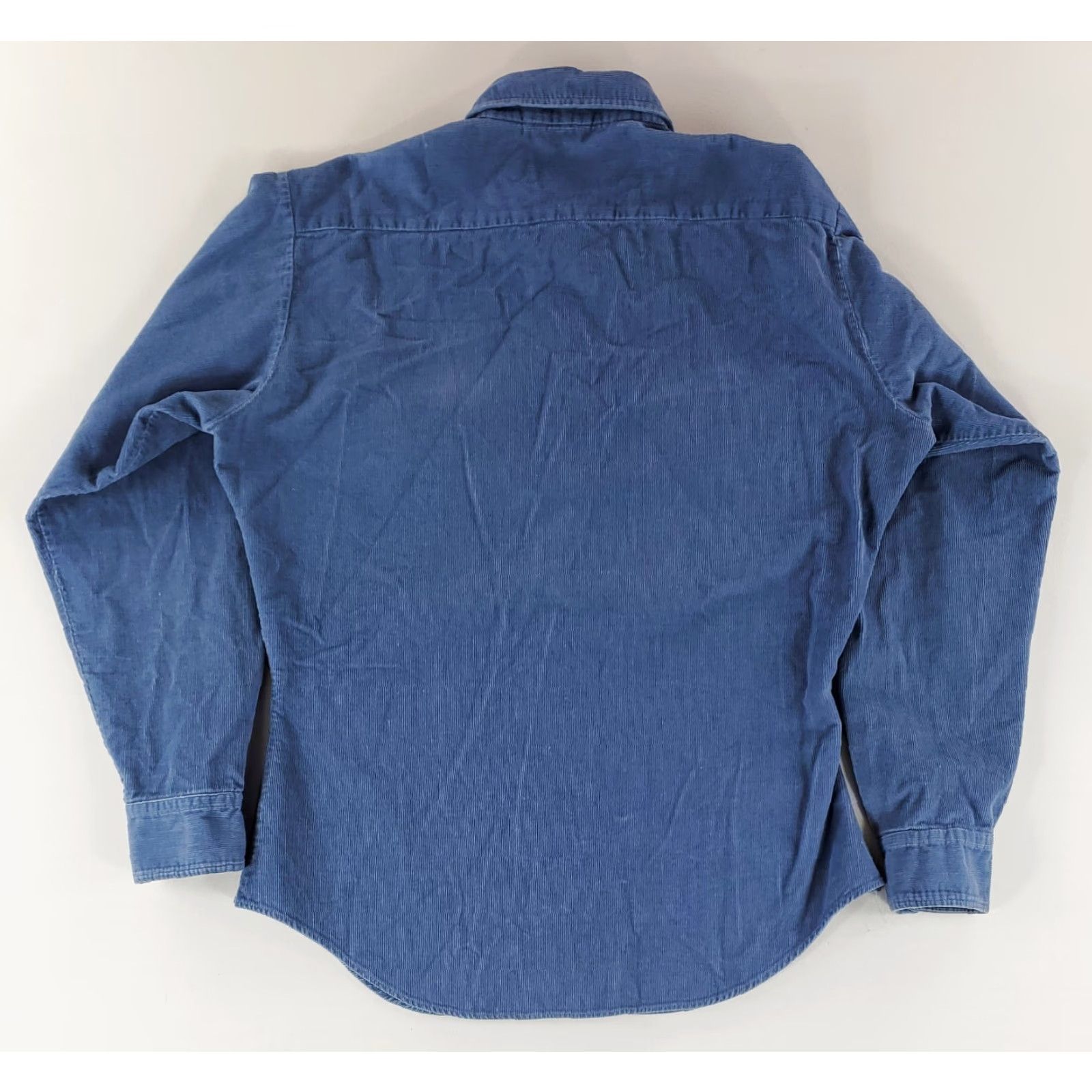 Sears VINTAGE Sears Sportswear Corduroy Button-Up Shirt Long Sleeve Blue Womens L Size L / US 10 / IT 46 - 4 Thumbnail