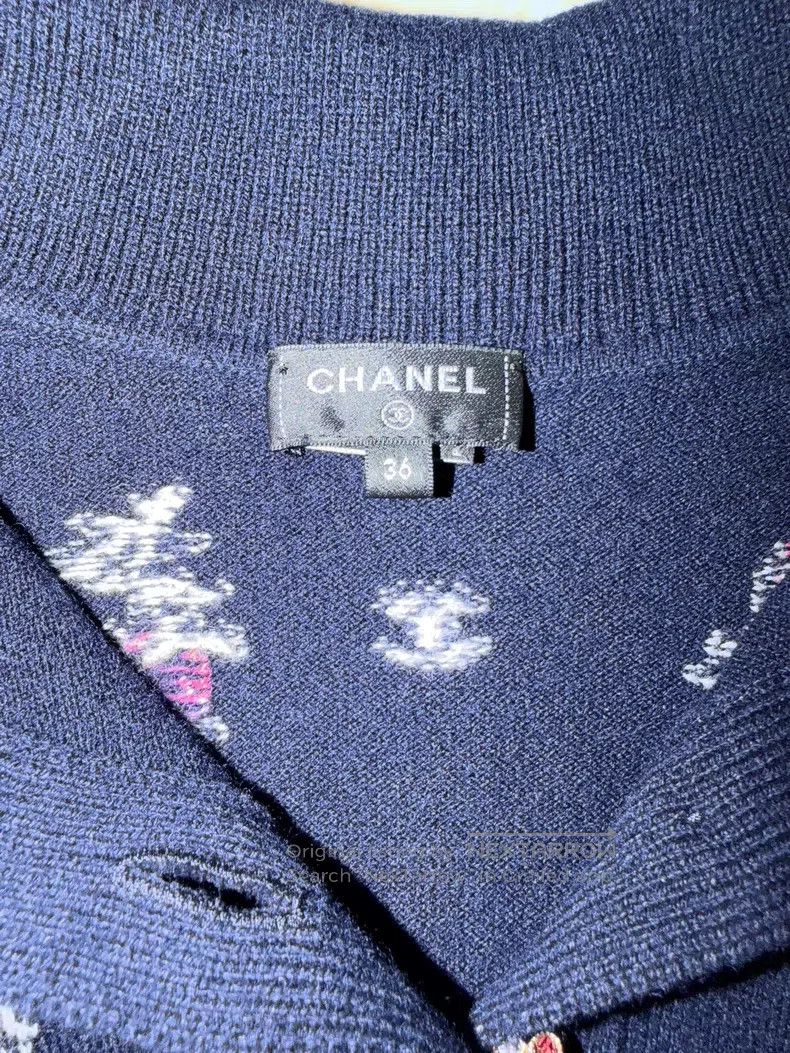Chanel Chanel Blue floral polo knitwear Size XS / US 0-2 / IT 36-38 - 3 Thumbnail