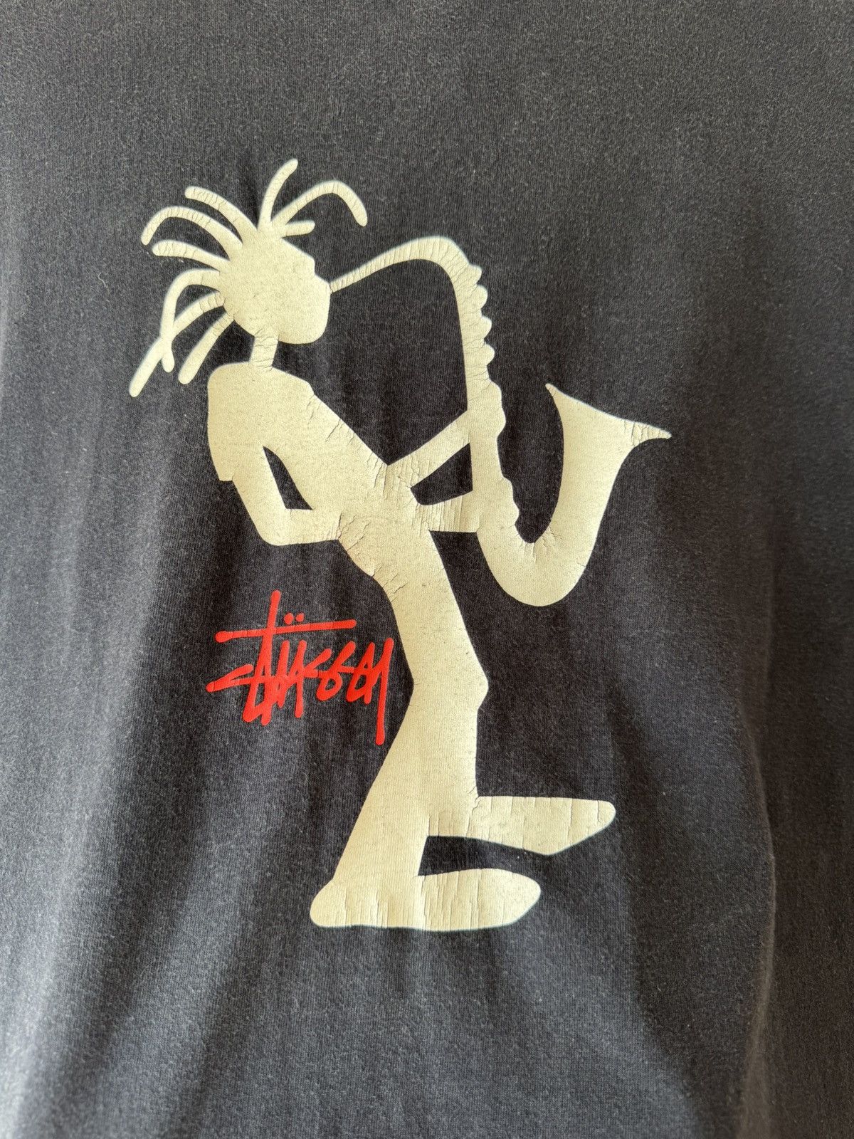 Stussy Vintage Stussy 90’s Rasta Jazzman Saxophone T-shirt Rare Tee Size US L / EU 52-54 / 3 - 7 Thumbnail