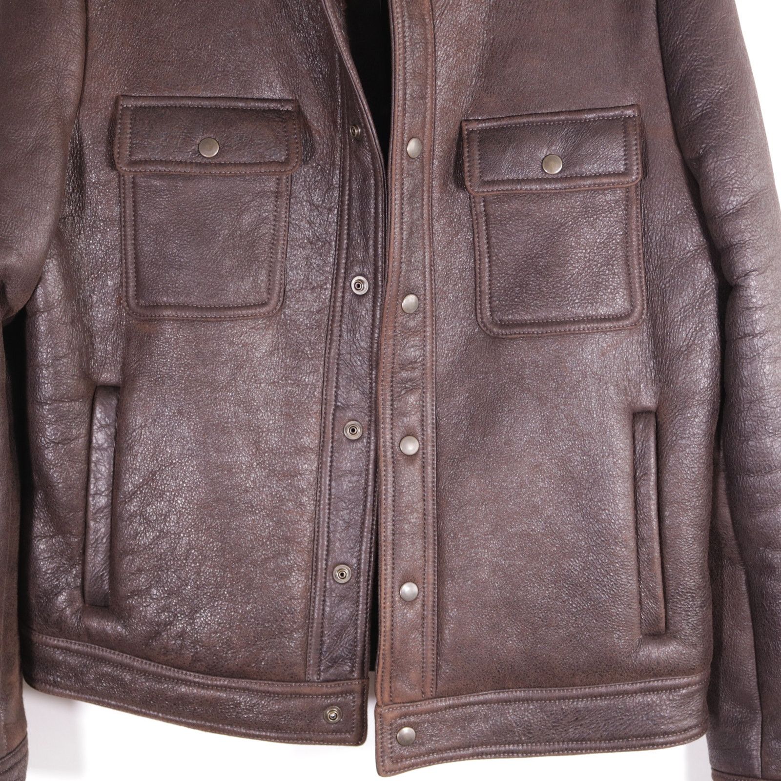Salvatore Santoro Salvatore Santoro Leather Shearling Flight Jacket 48 New Size US M / EU 48-50 / 2 - 4 Thumbnail